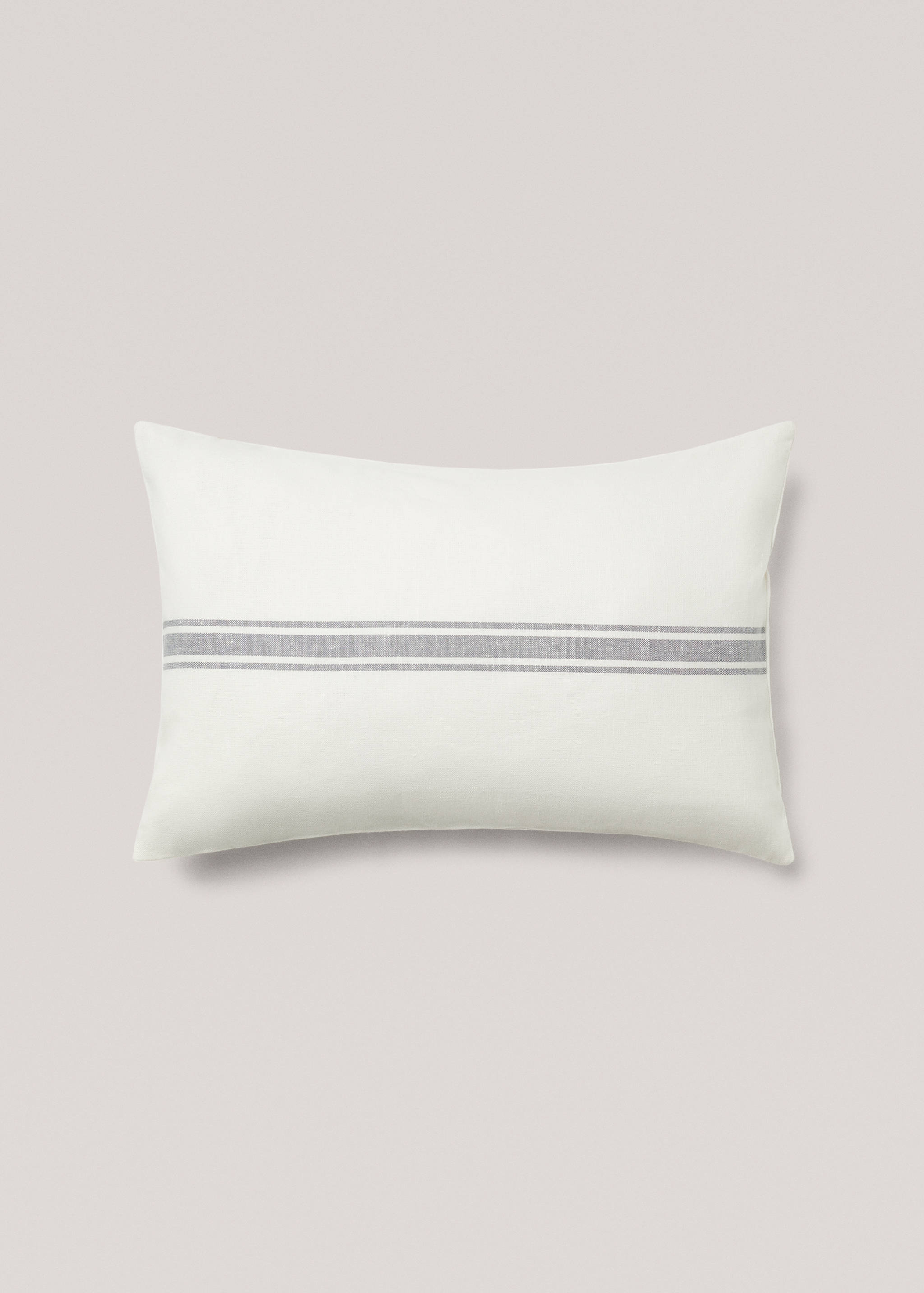 Housse de coussin lin coton rayure imprimée 40x60 cm - Article sans modèle
