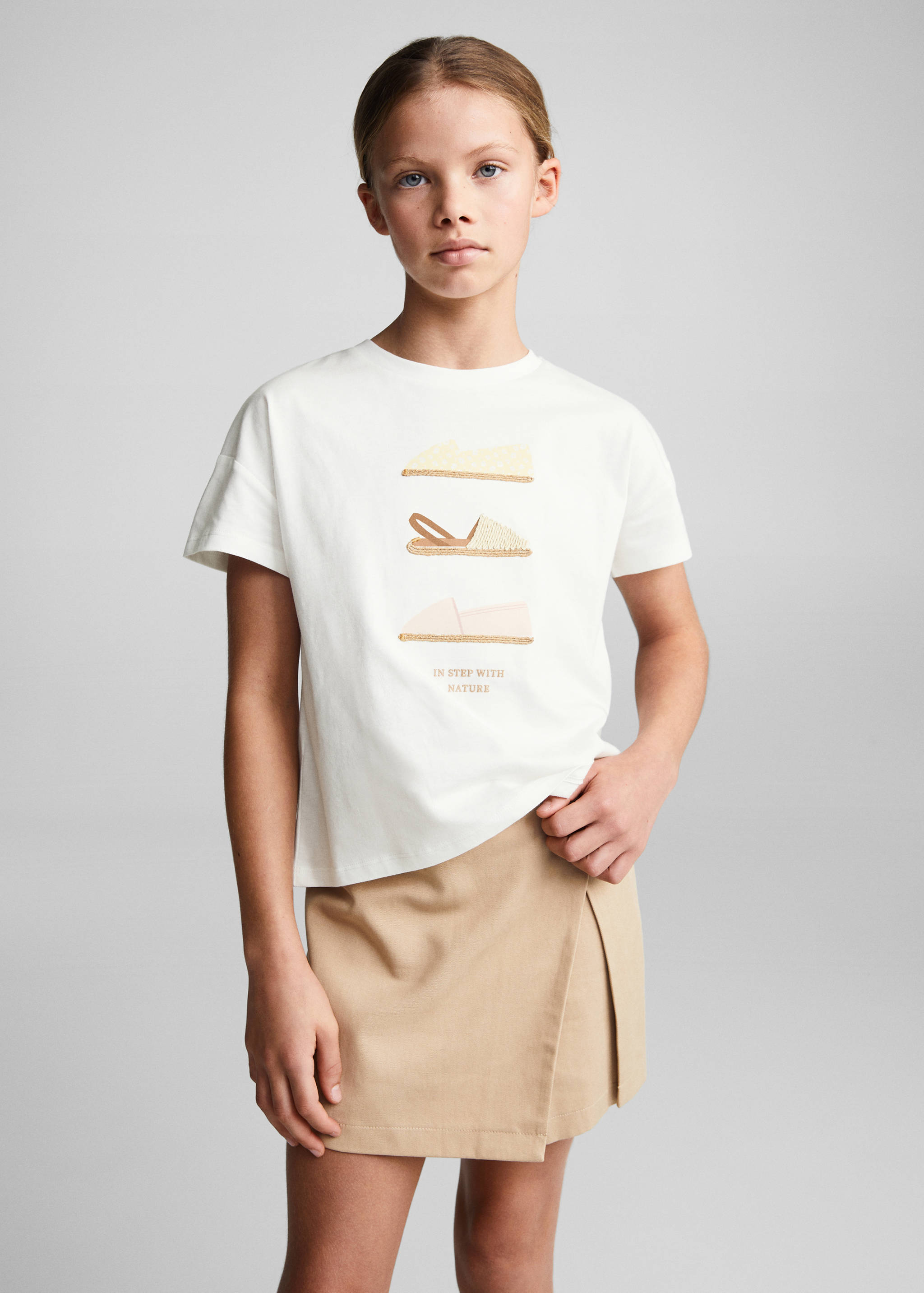 T-shirt imprimé manches courtes - Plan moyen