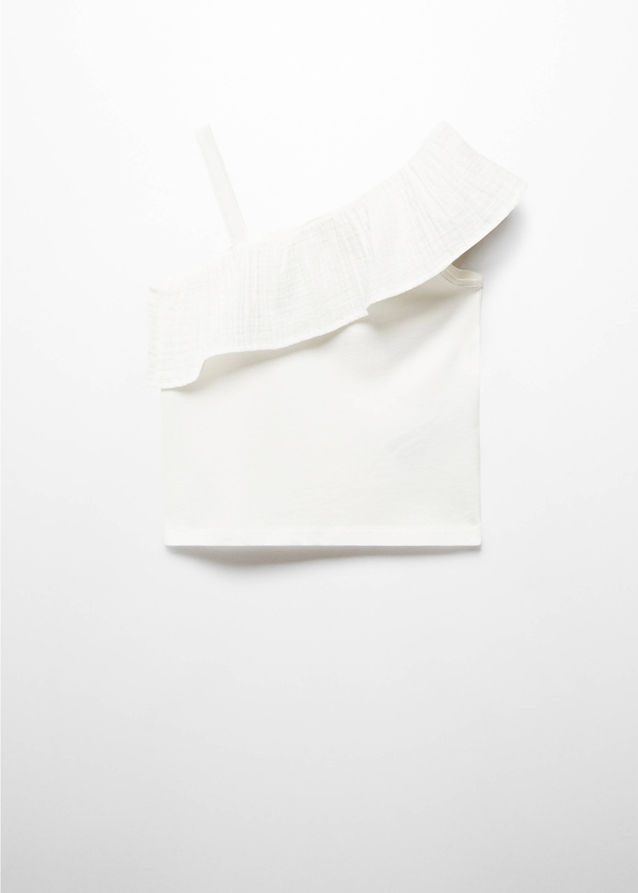 Ruffled asymmetric T-shirt - Reverse of the article