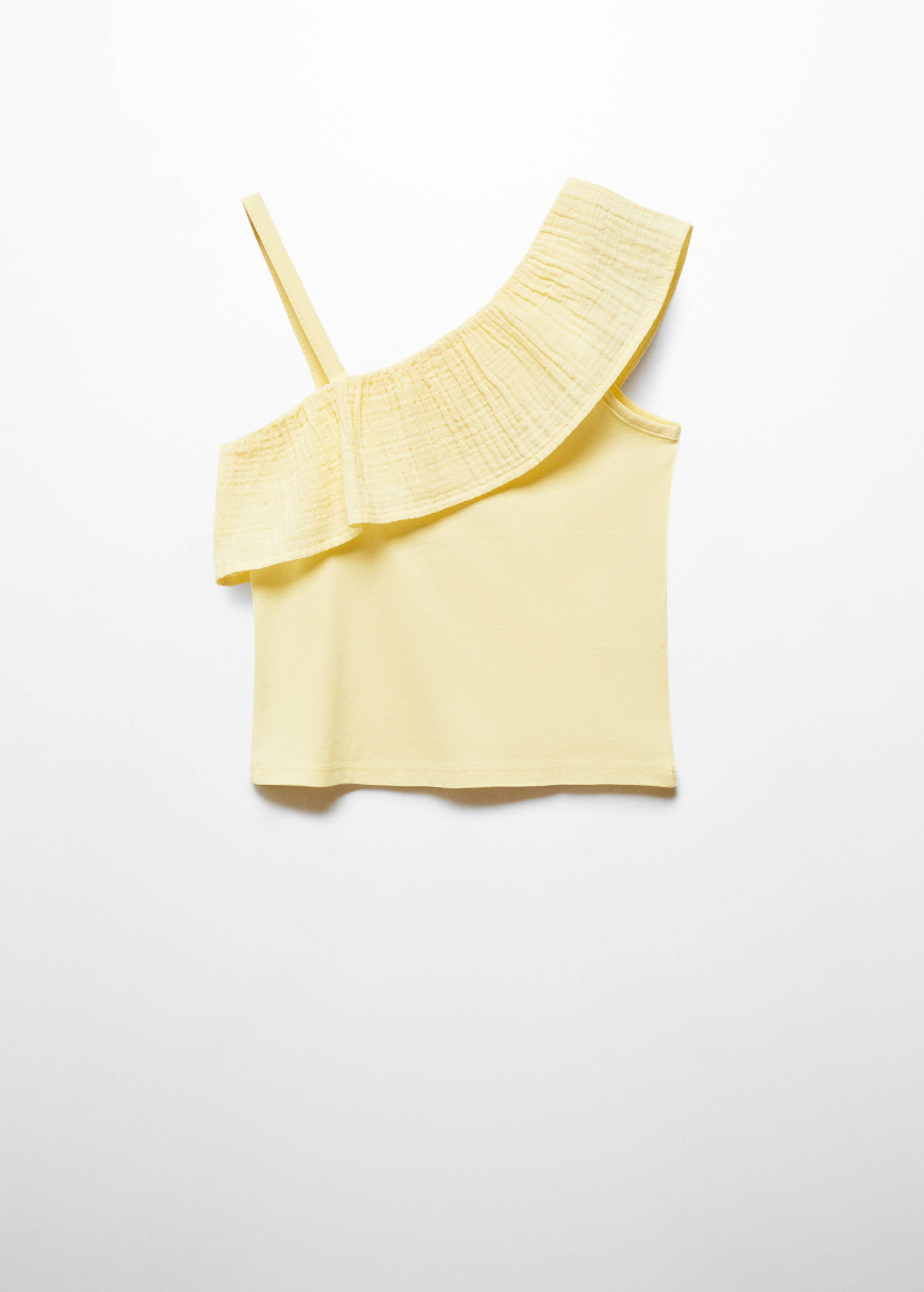 Ruffled asymmetric T-shirt - Reverse of the article