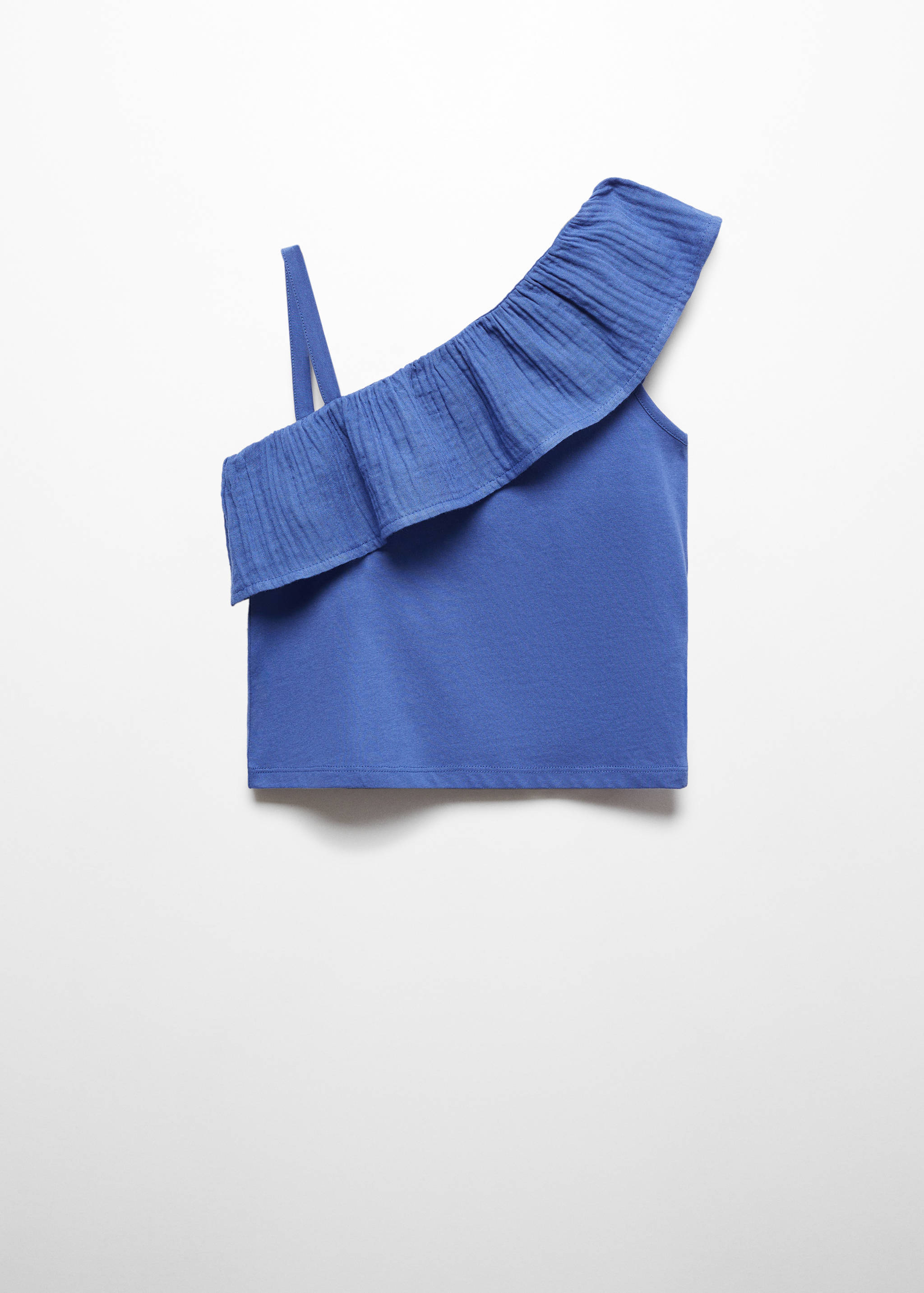 Ruffled asymmetric T-shirt - Reverse of the article