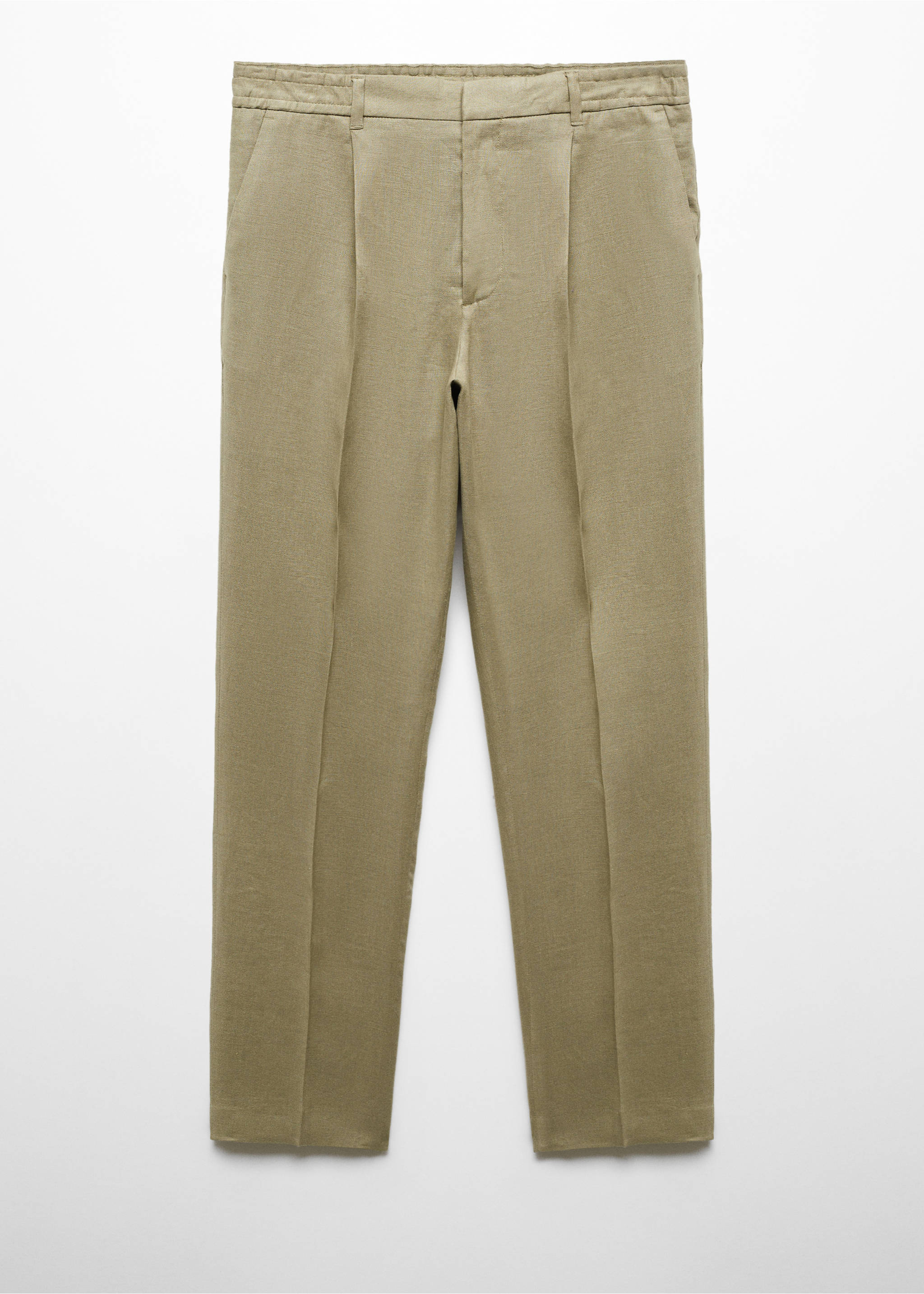100% linen regular-fit trousers - Article without model, Khaki. Ref: 67006060-00.