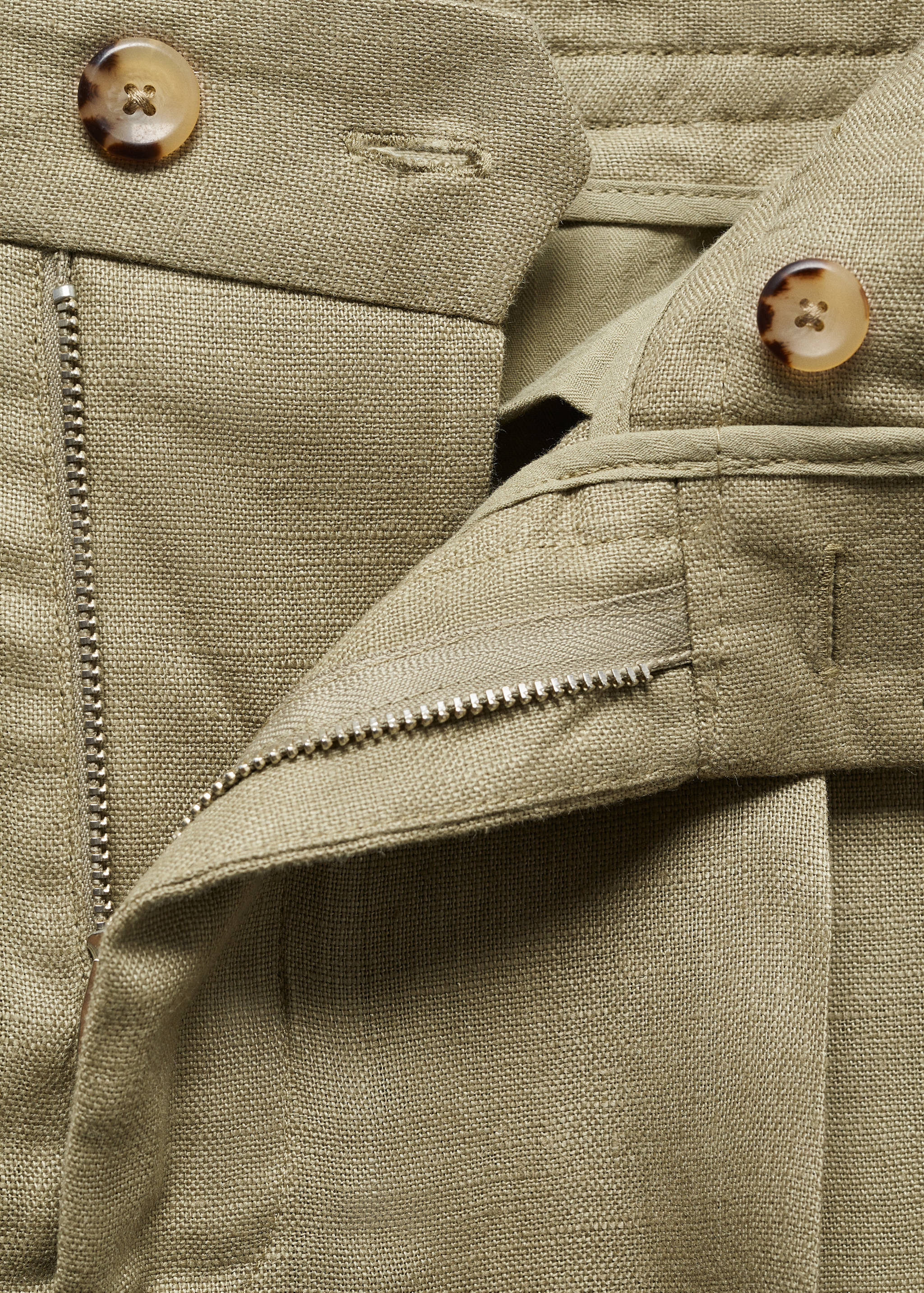 100% linen regular-fit trousers - Details of the article 8