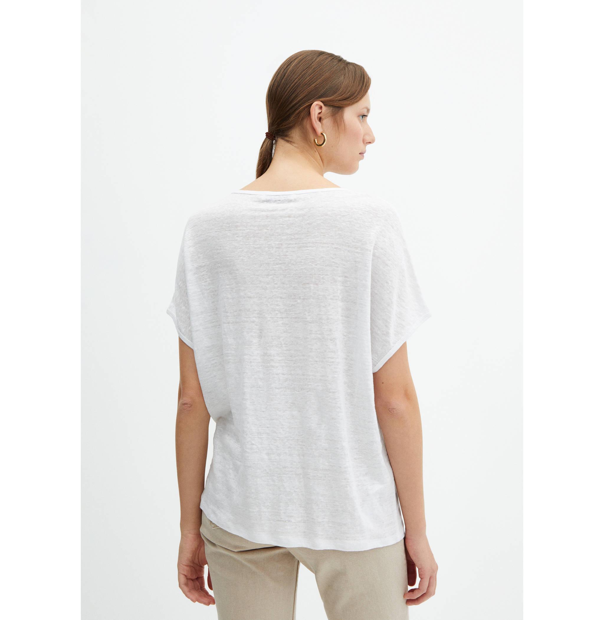 100% linen T-shirt - Reverse of the article