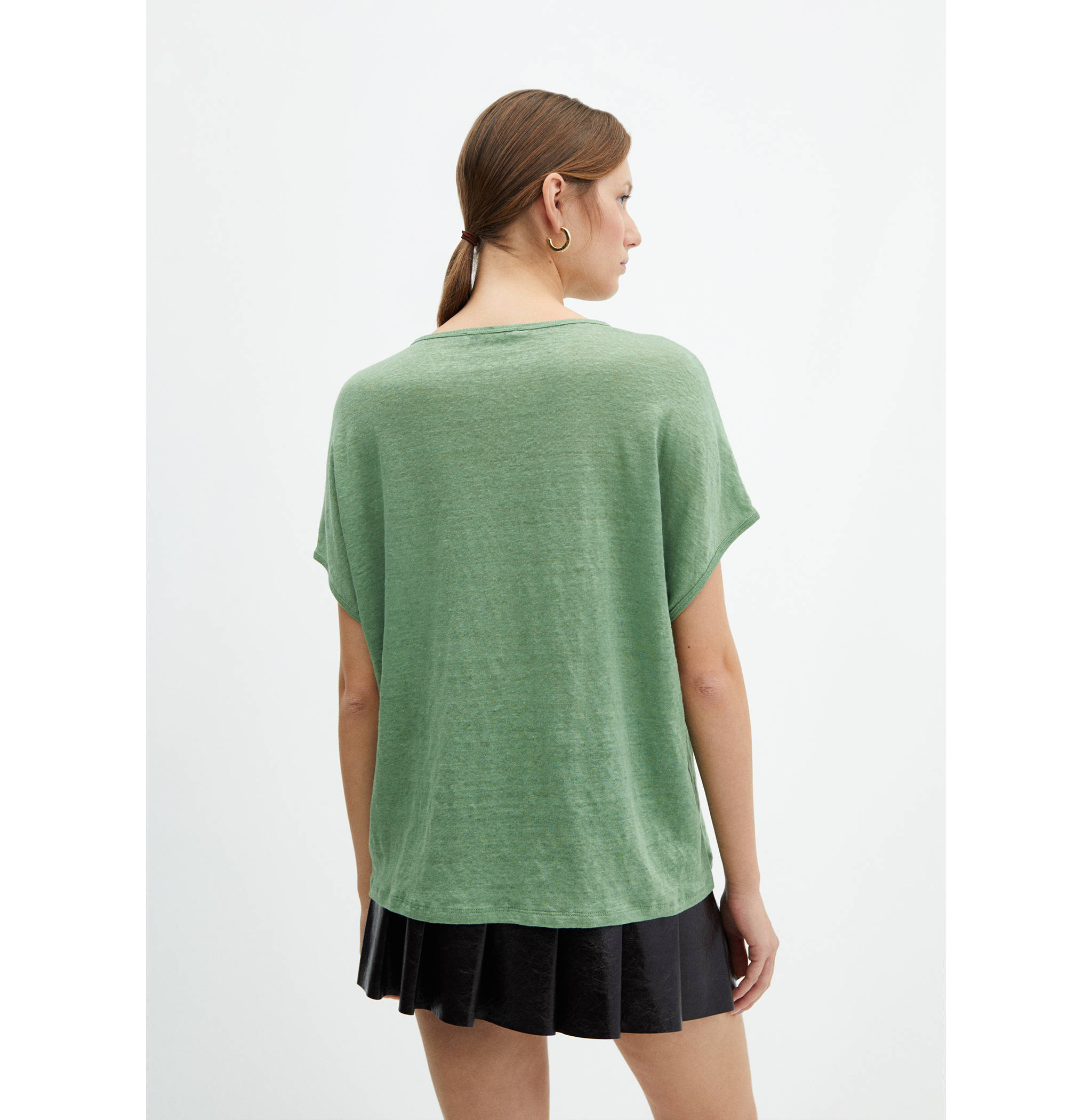 100% linen T-shirt - Reverse of the article