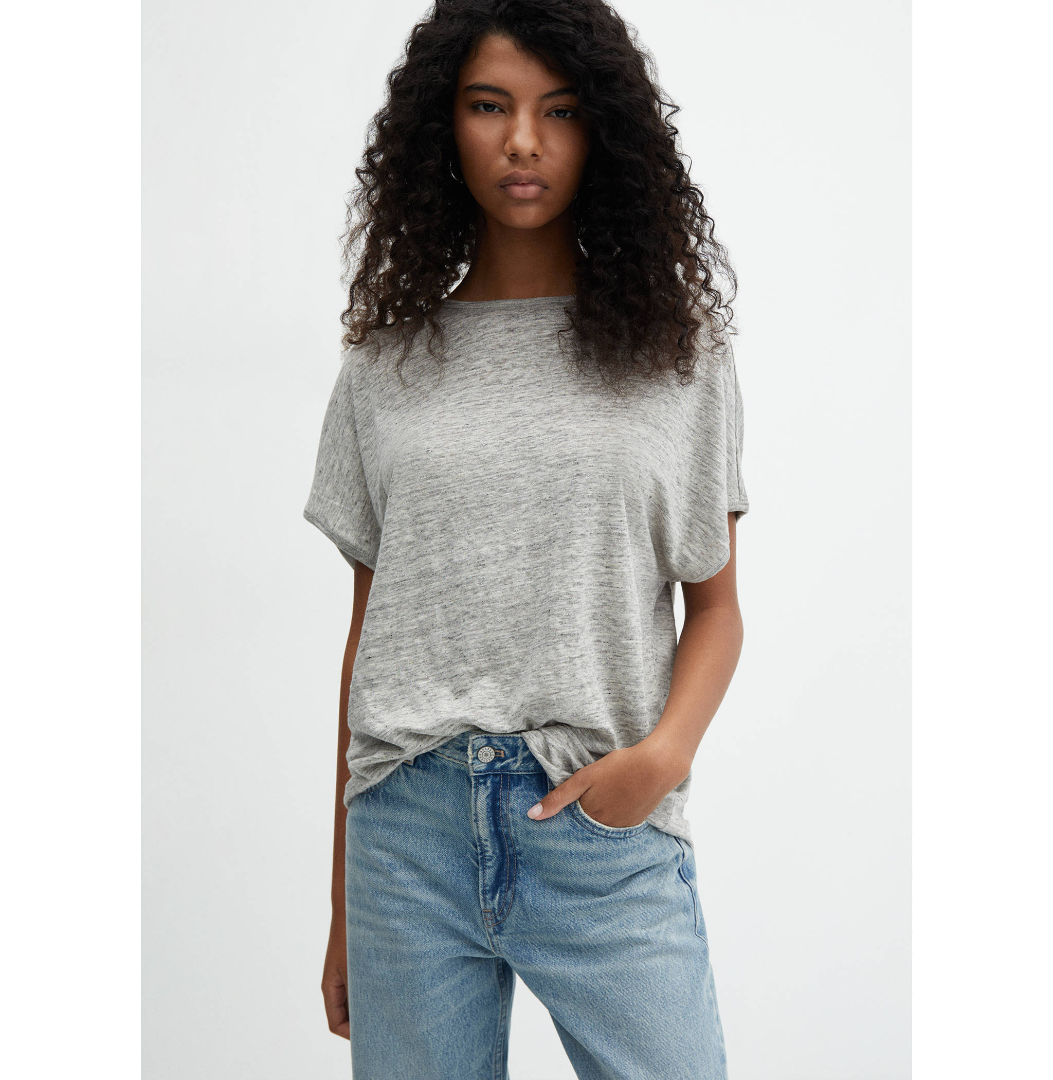 100% linen T-shirt - Medium plane