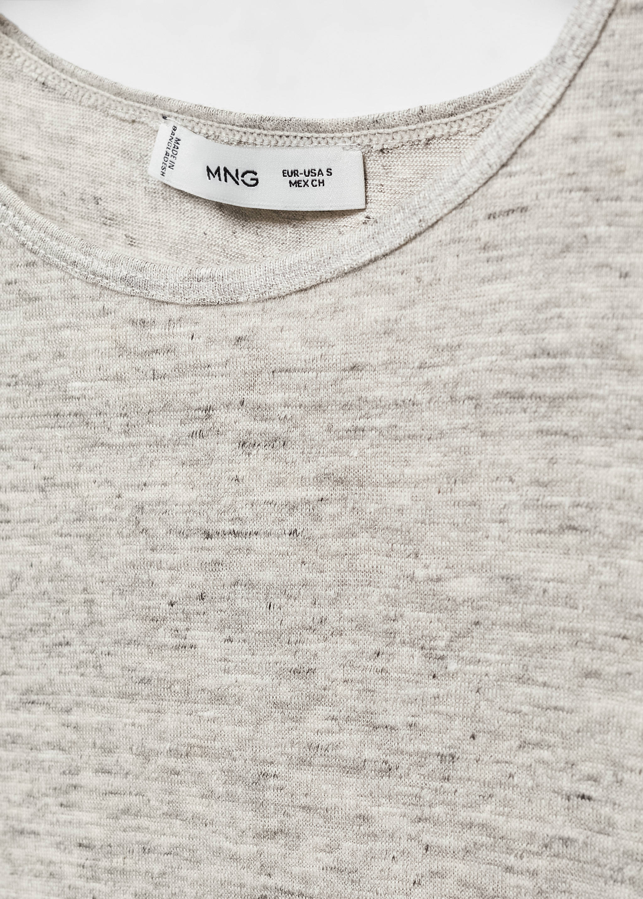 100% linen T-shirt - Details of the article 8