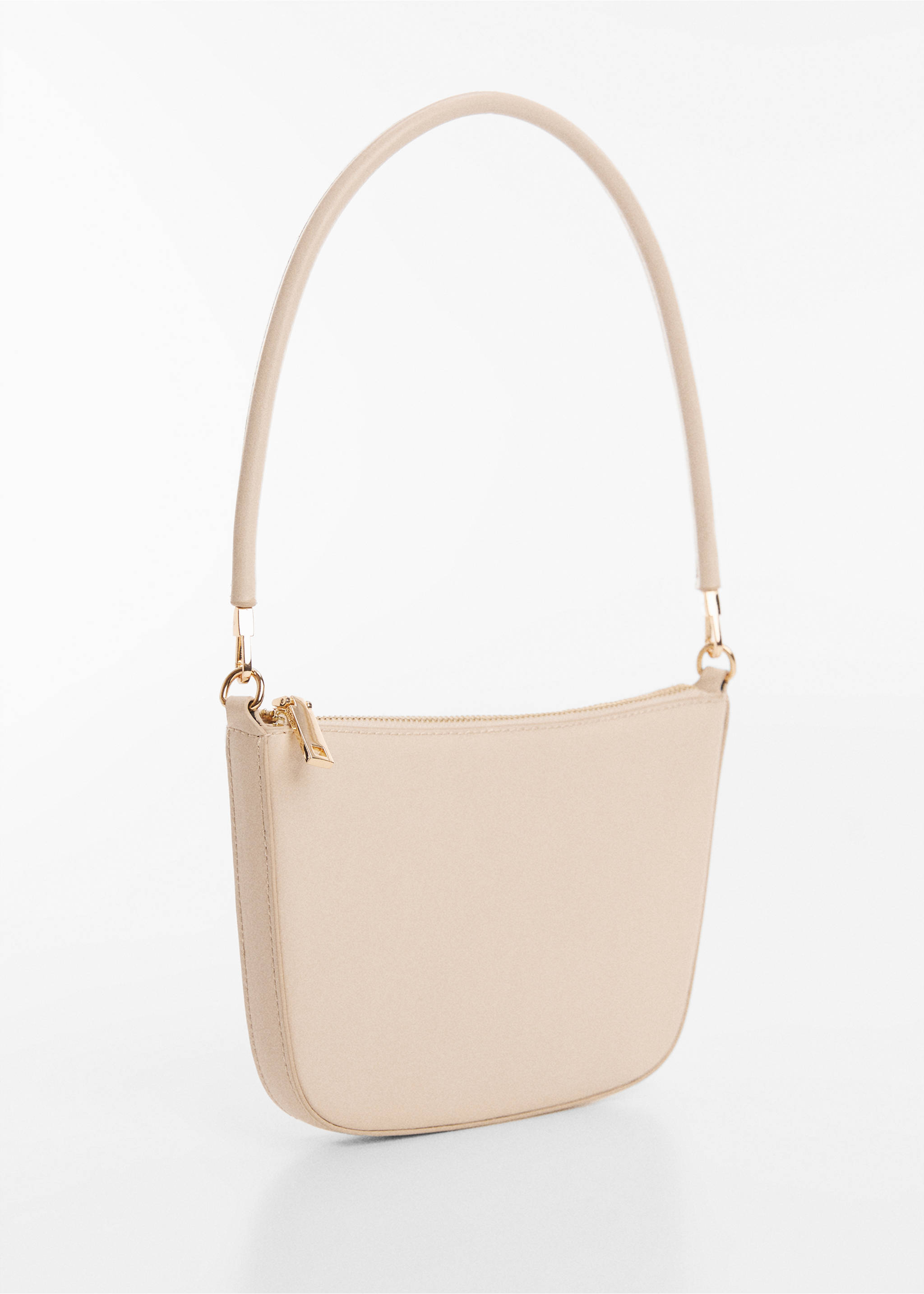 Sac porté épaule anse courte - Plan moyen, Blanc cassé. Ref: 67006321-00.