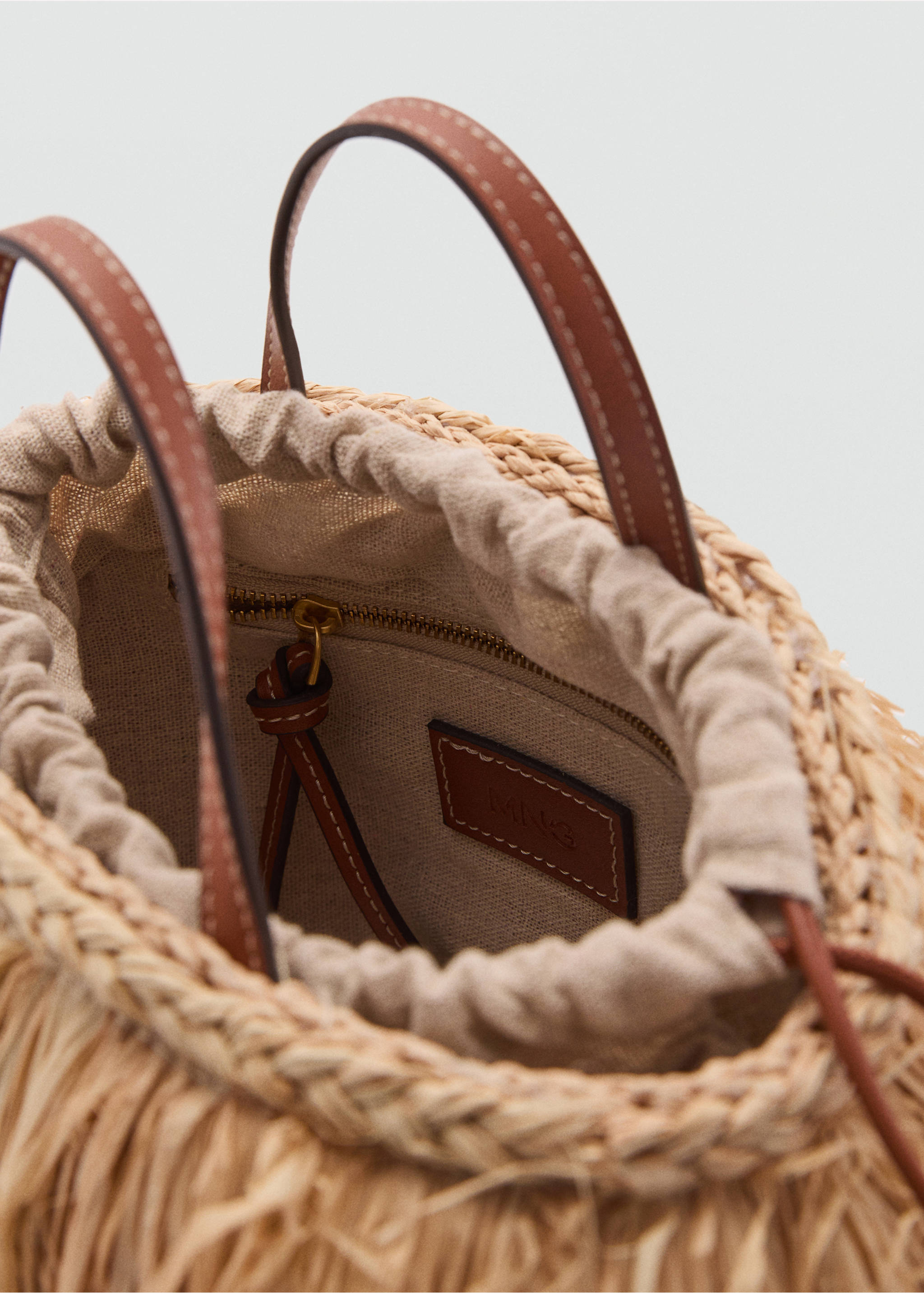 Fringed mini-carrycot - Details of the article 2, Beige. Ref: 67006325-00.