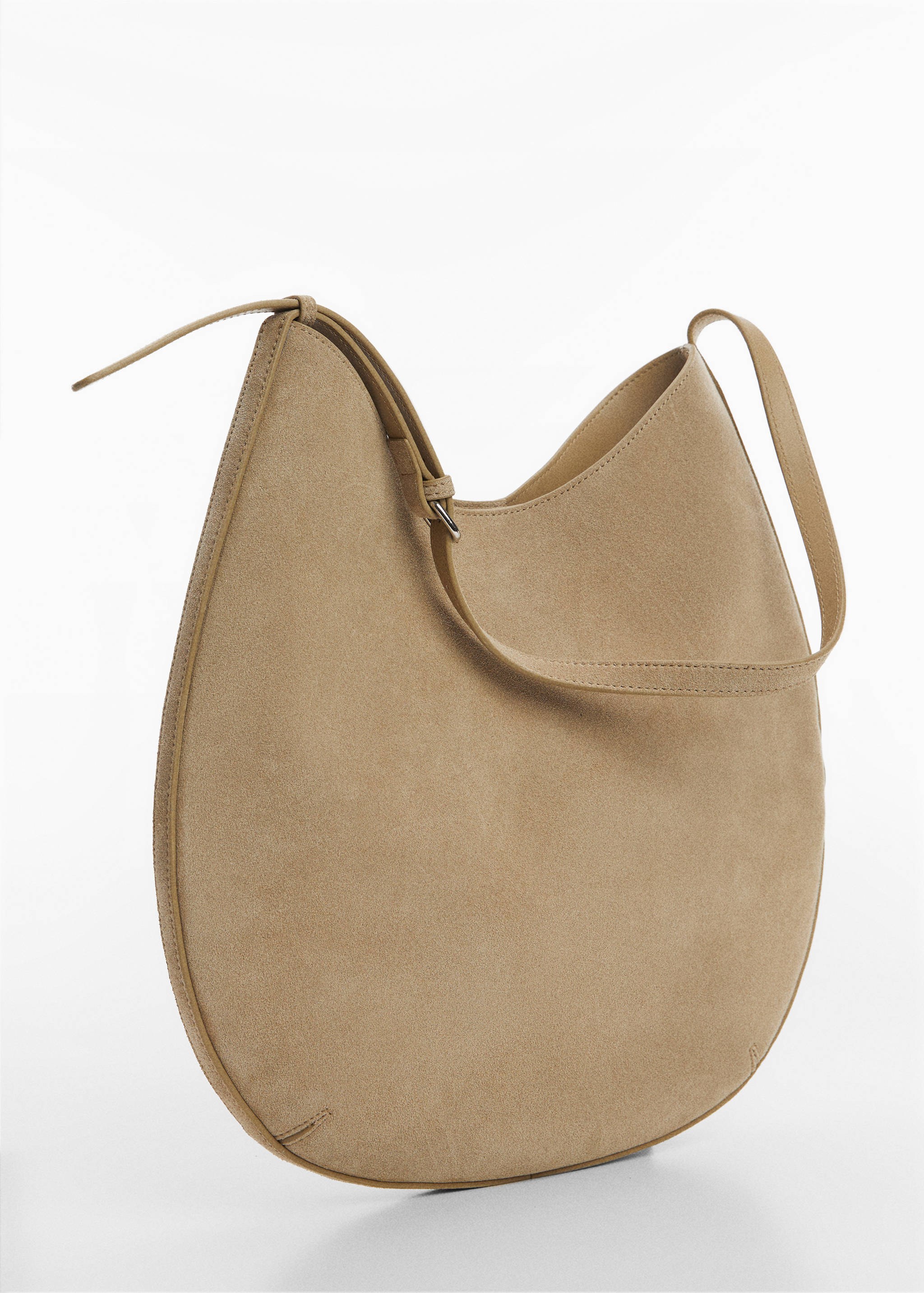Leather shoulder bag - Medium plane