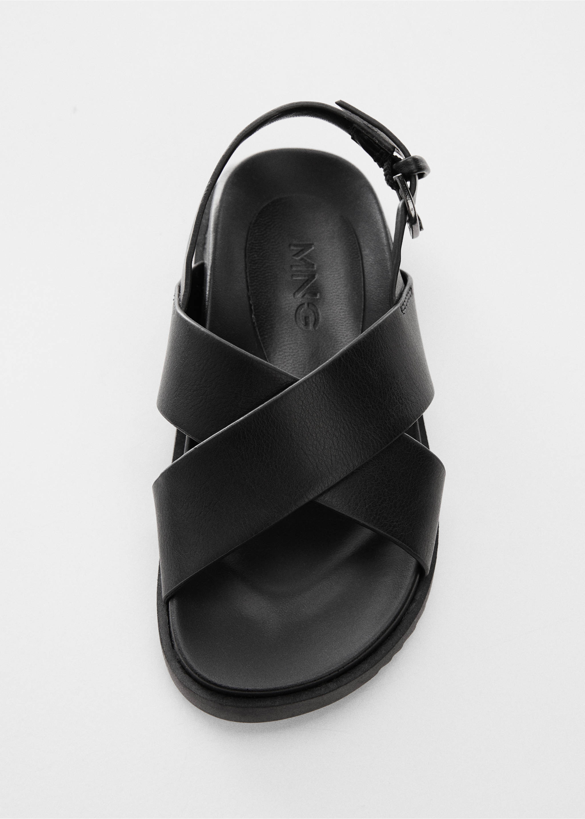 Buckle strap sandals - Details of the article 2, Black. Ref: 67006331-00.