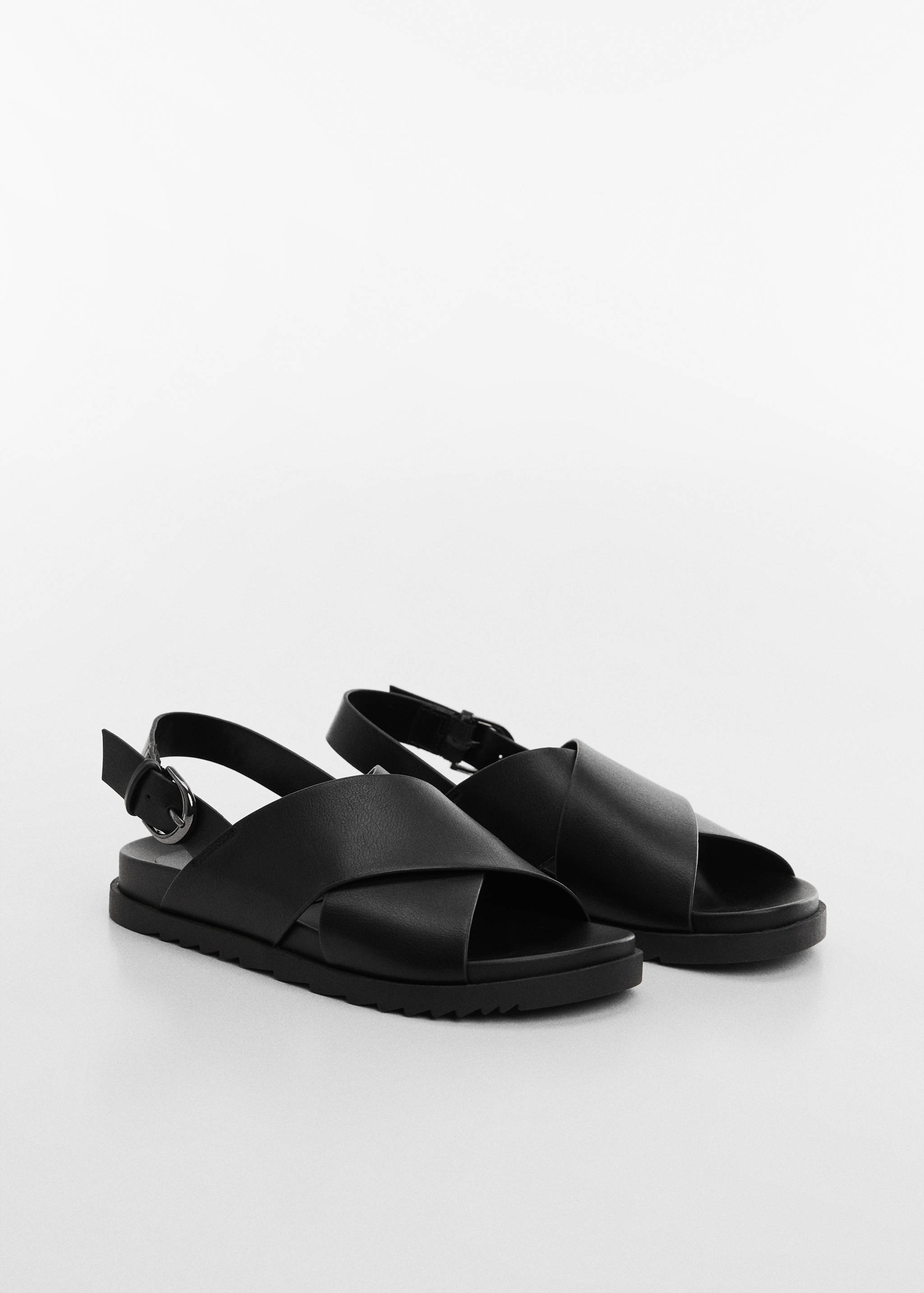 Buckle strap sandals - Medium plane