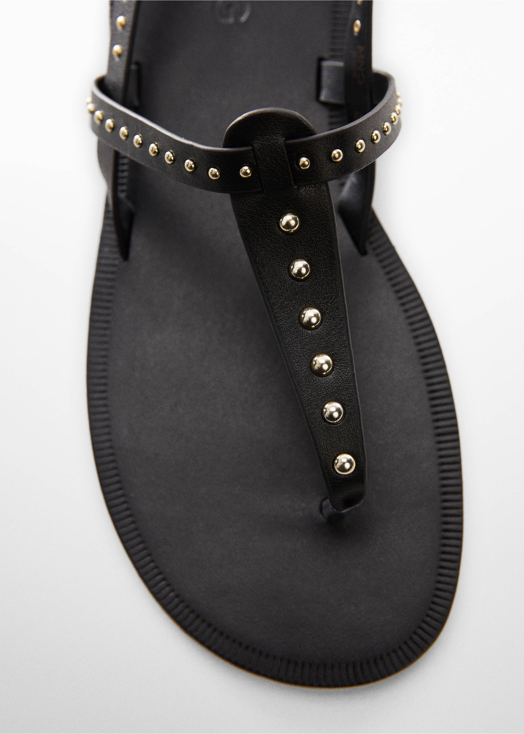 Riemensandale mit Perlenverzierung - Detail des Artikels 2, Schwarz. Ref: 67006337-00.