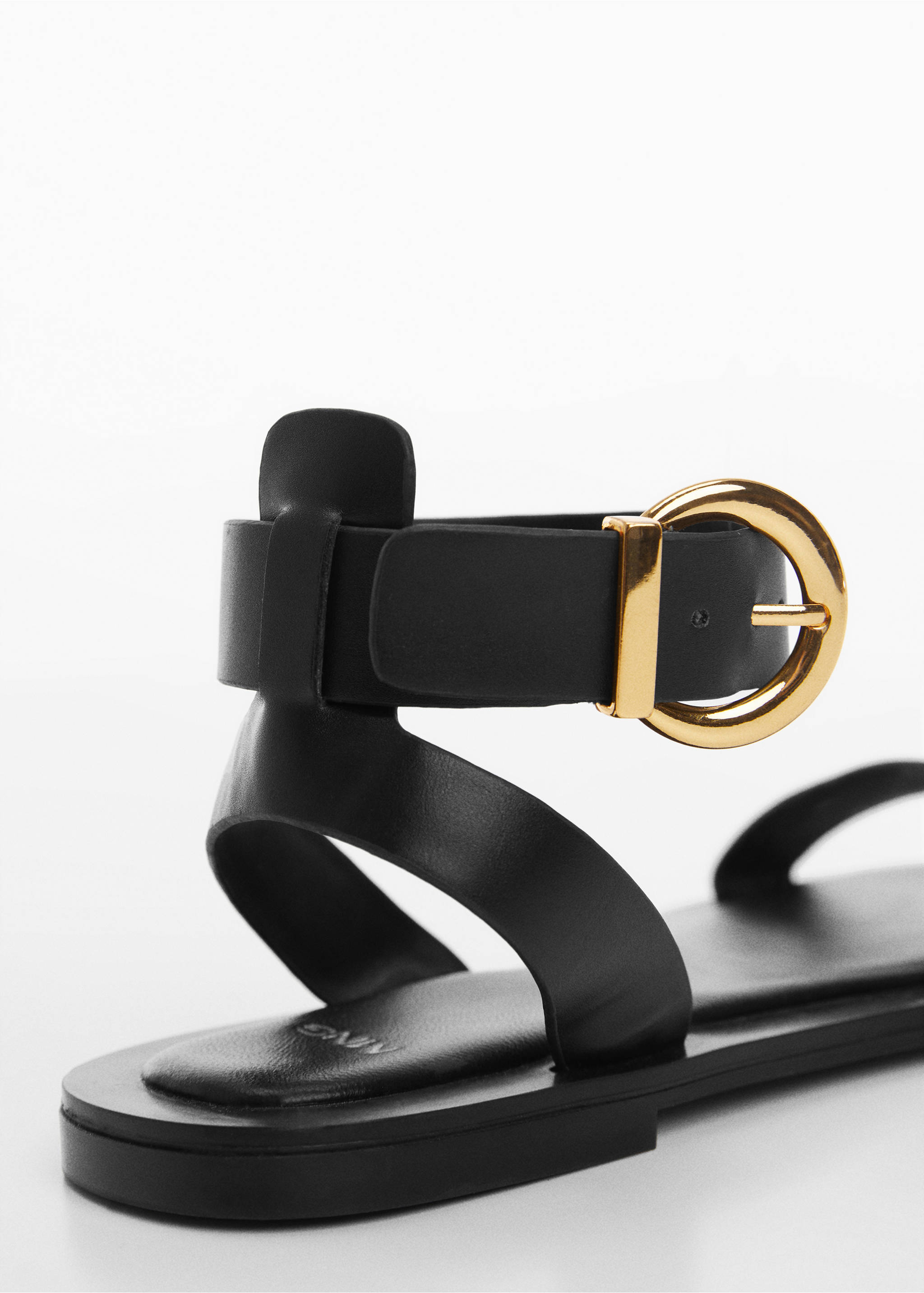 Buckle strap sandals - Details of the article 1, Black. Ref: 67006342-00.
