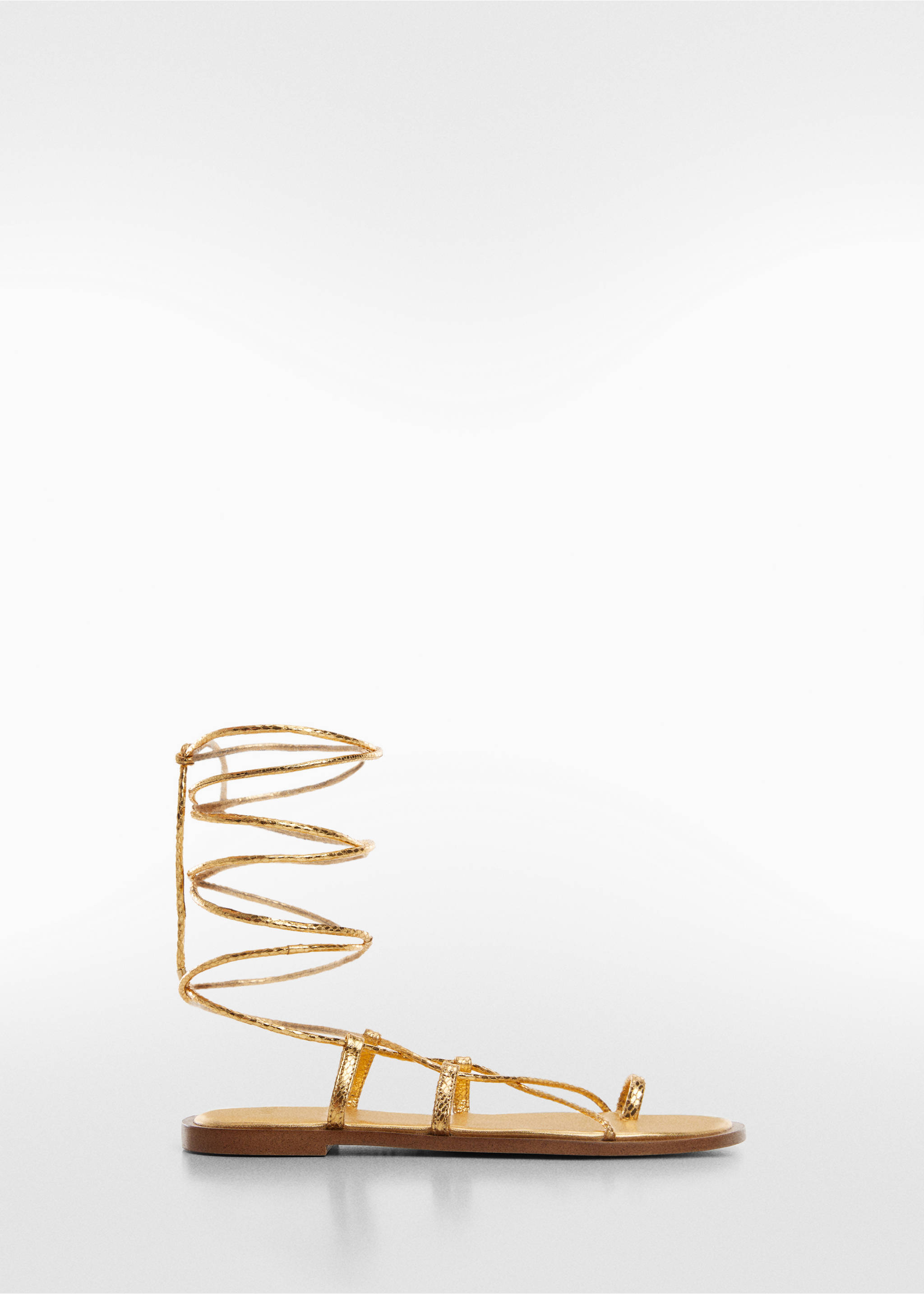 Leather straps sandals - Article without model, Gold. Ref: 67006346-00.