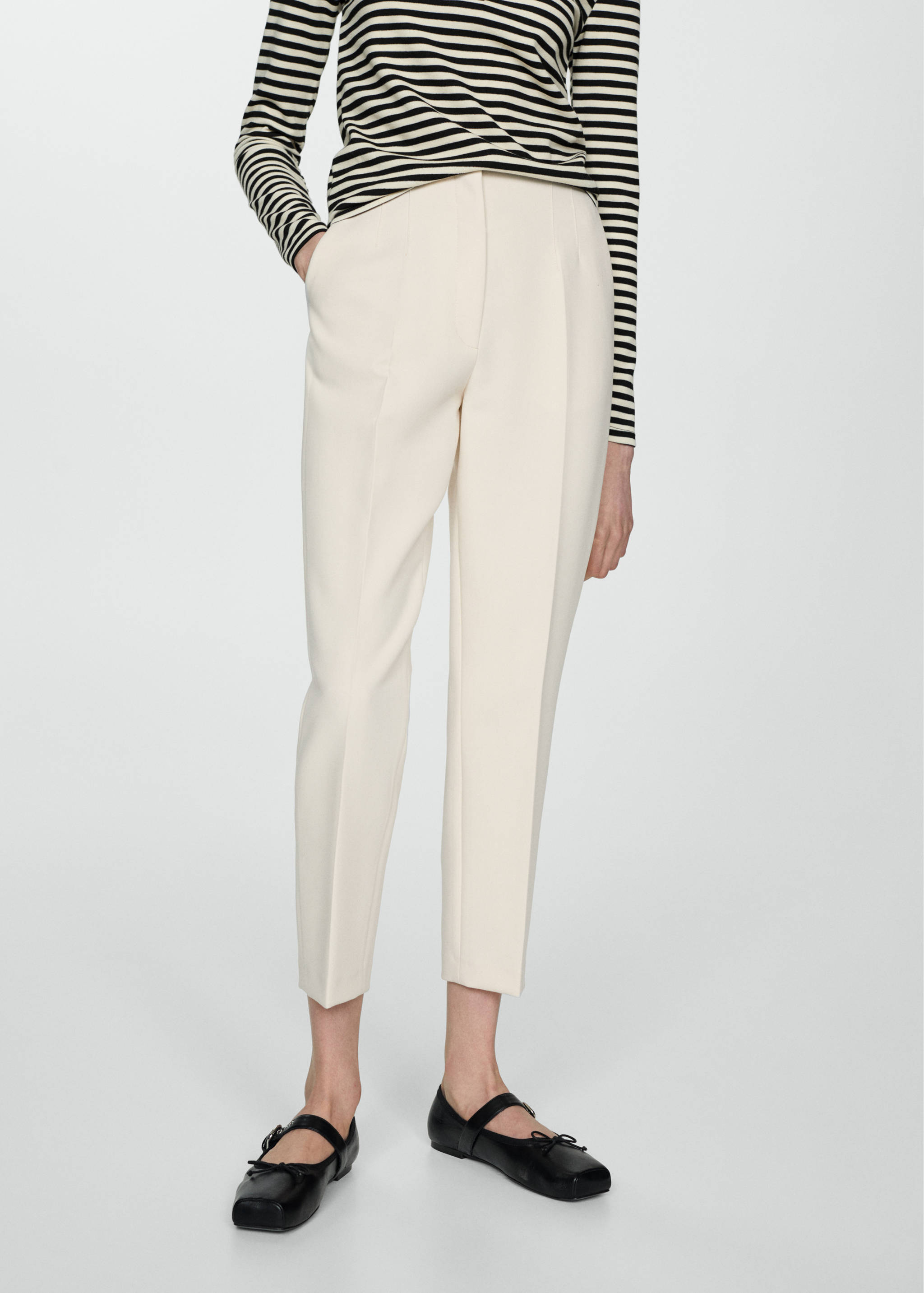 Pleat detail trousers - Medium plane