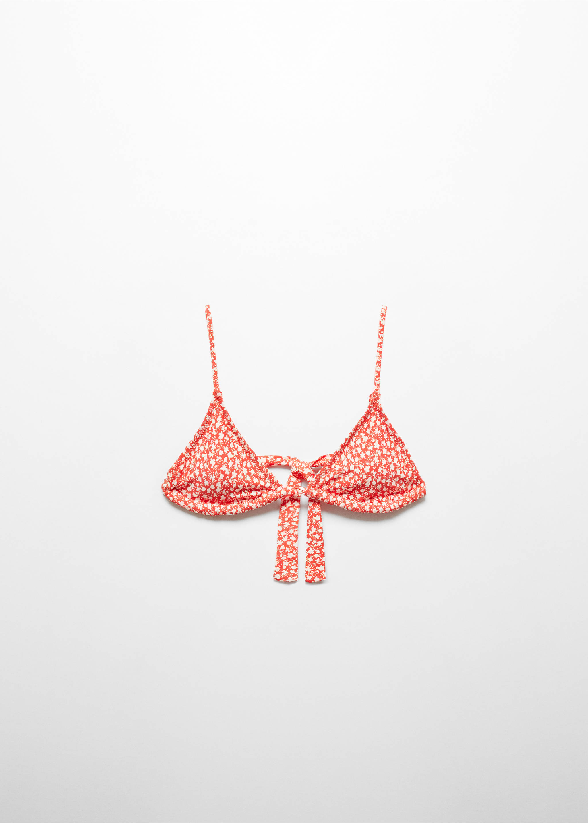 Floral triangle bikini - Article without model, Red. Ref: 67006736-00.