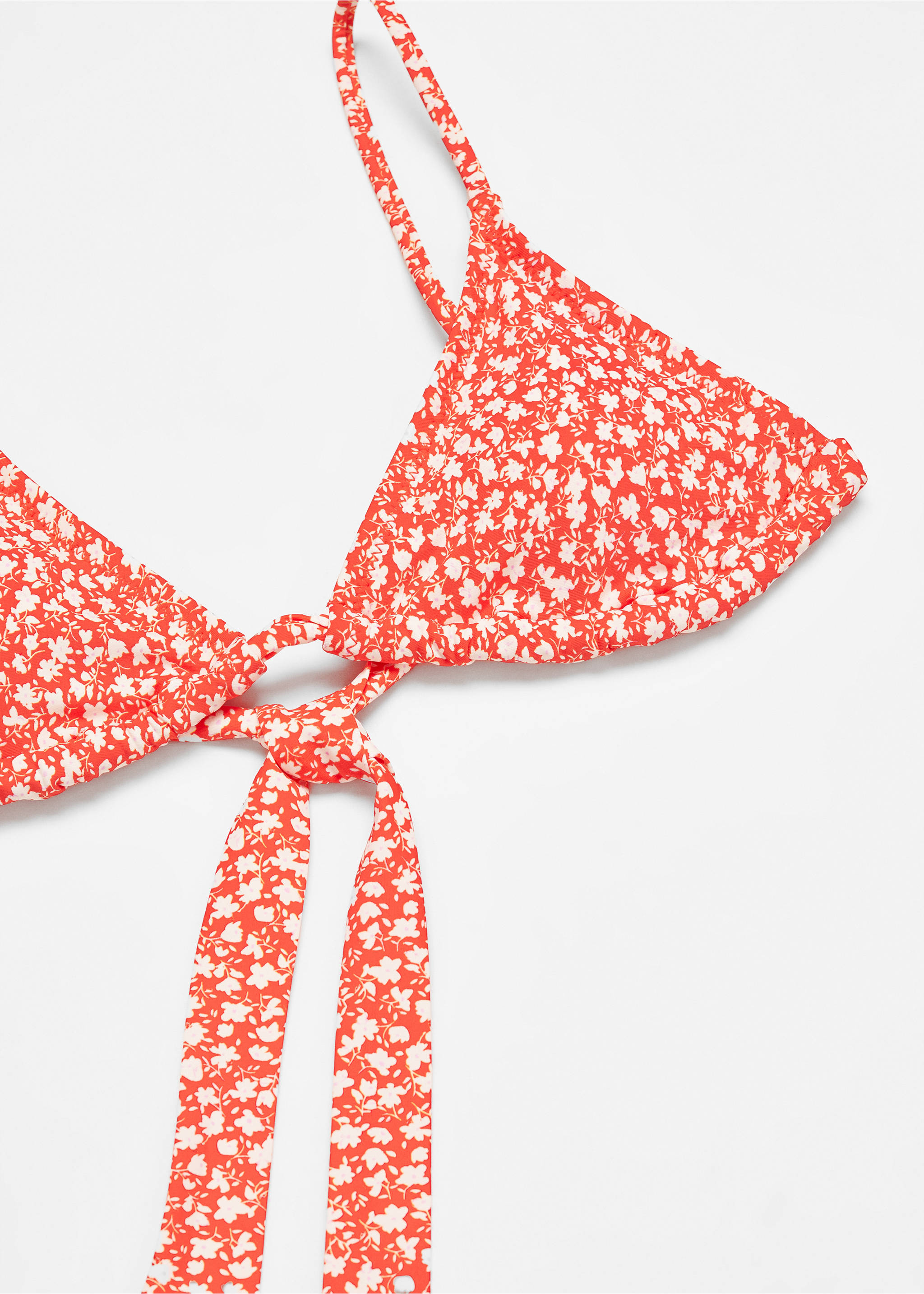 Floral triangle bikini - Details of the article 8, Red. Ref: 67006736-00.