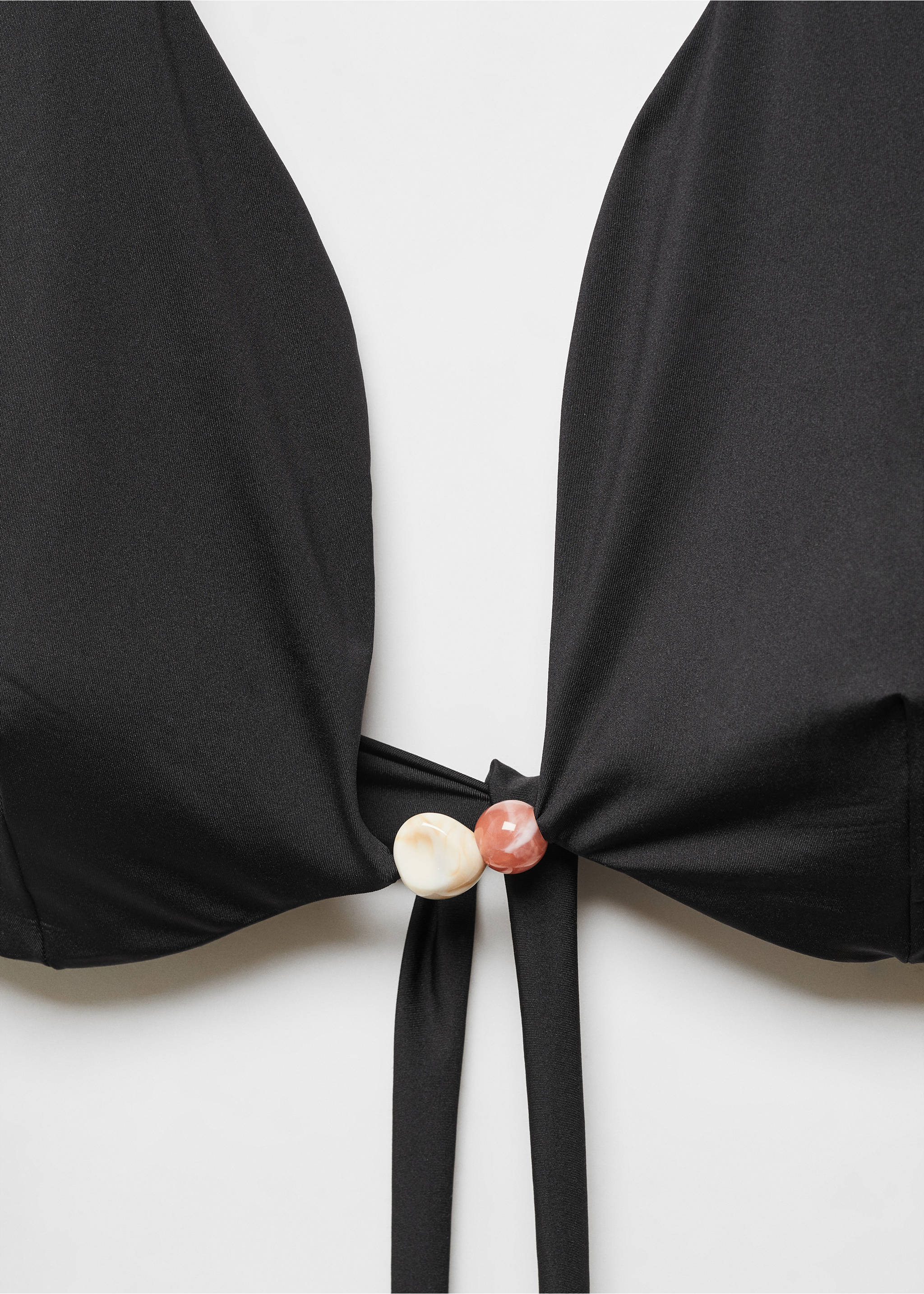 Beaded bikini bra - Details of the article 8, Black. Ref: 67006742-00.