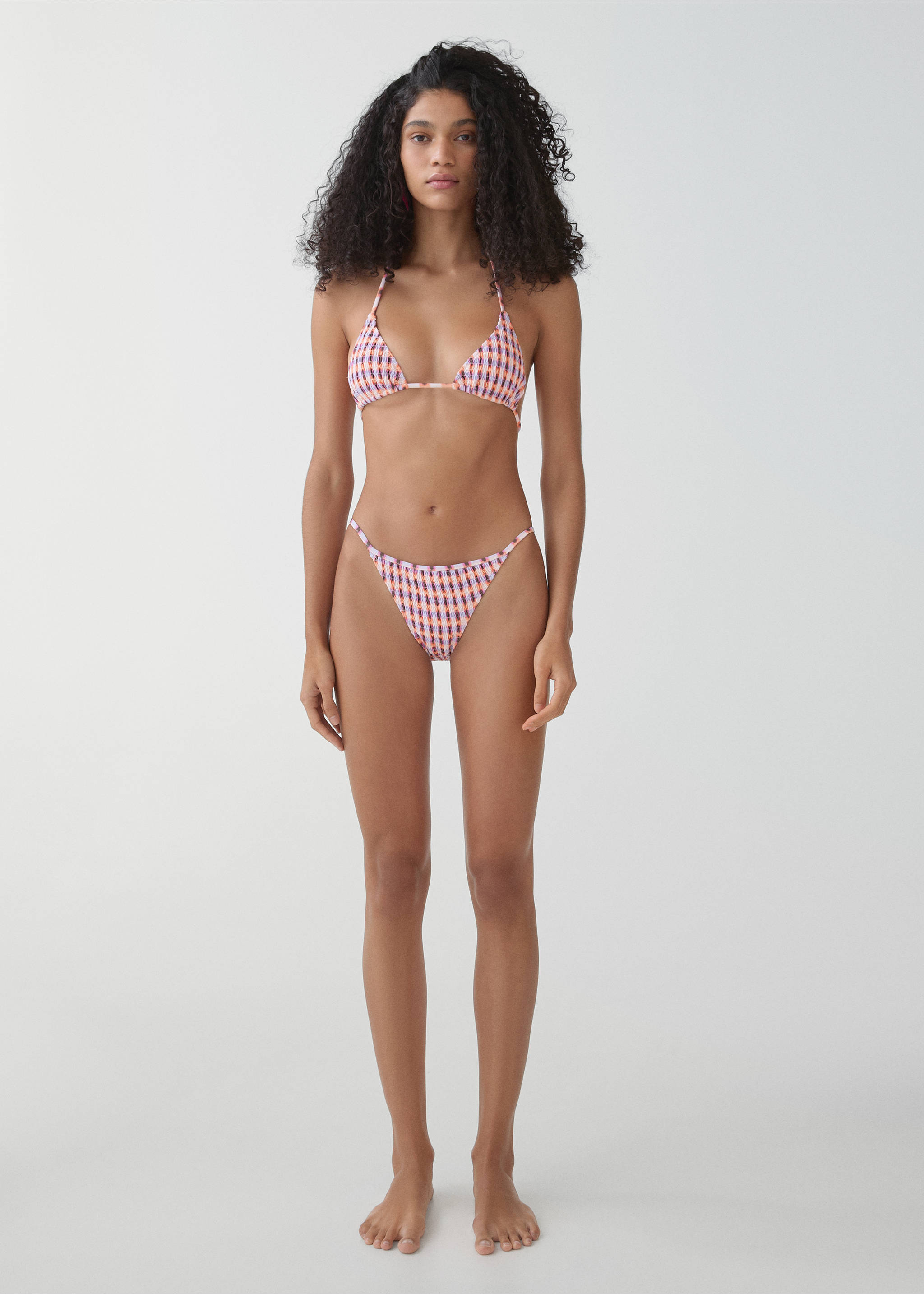 Printed bikini top - General plane, Lilac. Ref: 67006745-00.