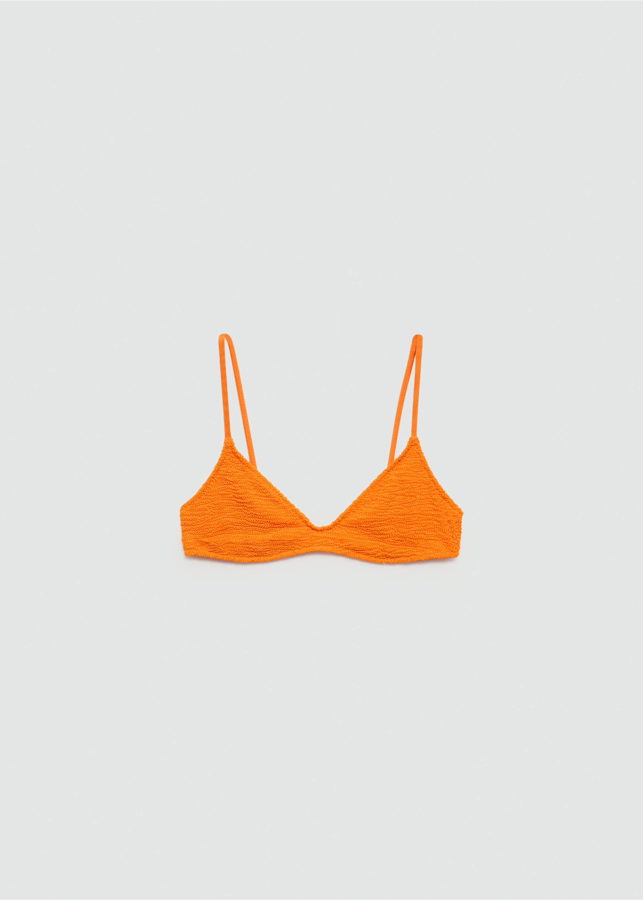 Haut bikini texturé - Article sans modèle, Orange. Ref: 67006749-00.