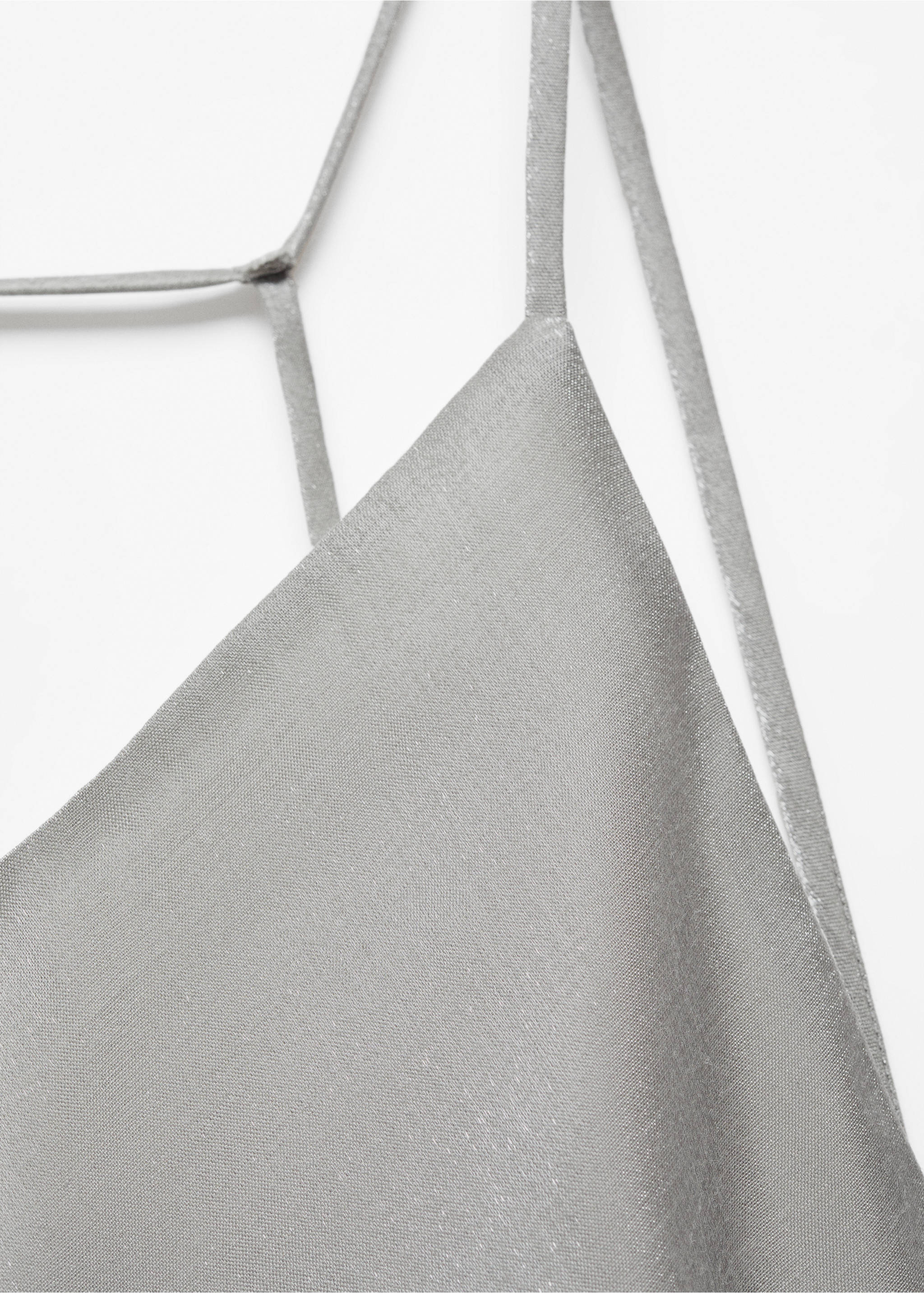 Langes Satinkleid - Detail des Artikels 8, Silber. Ref: 67006761-00.