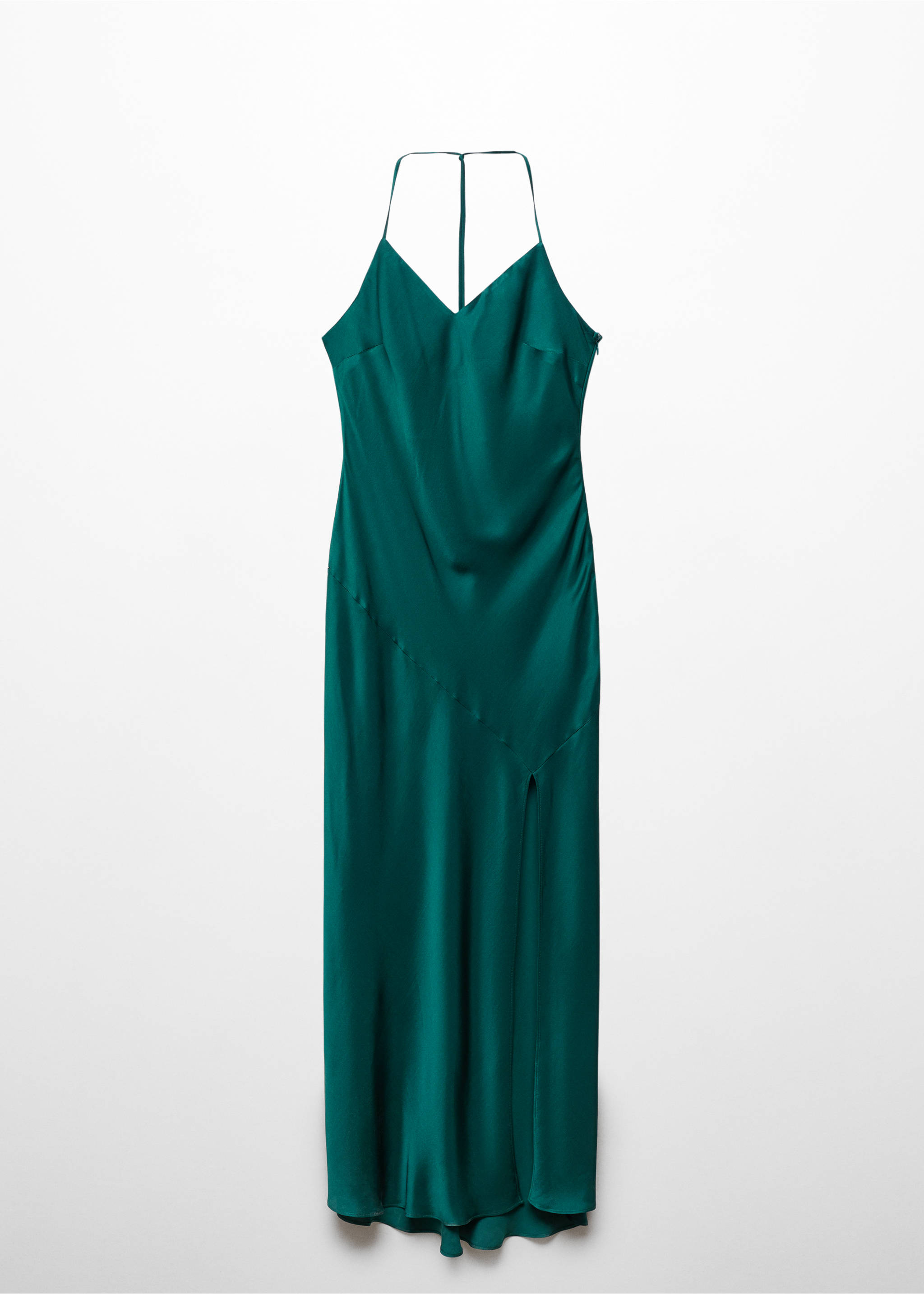 Slit long dress - Article without model, Petrol Blue. Ref: 67006762-00.