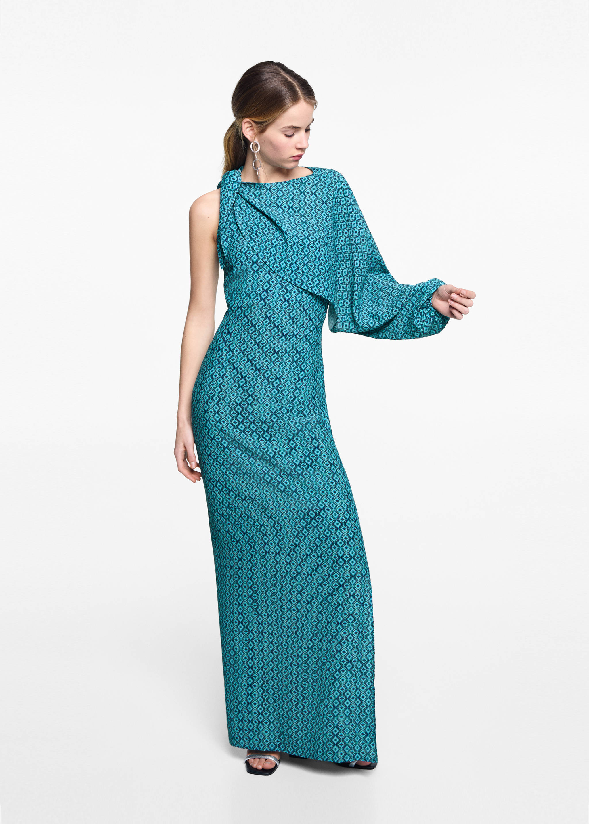 Asymmetrisches Printkleid - Detail des Artikels 2