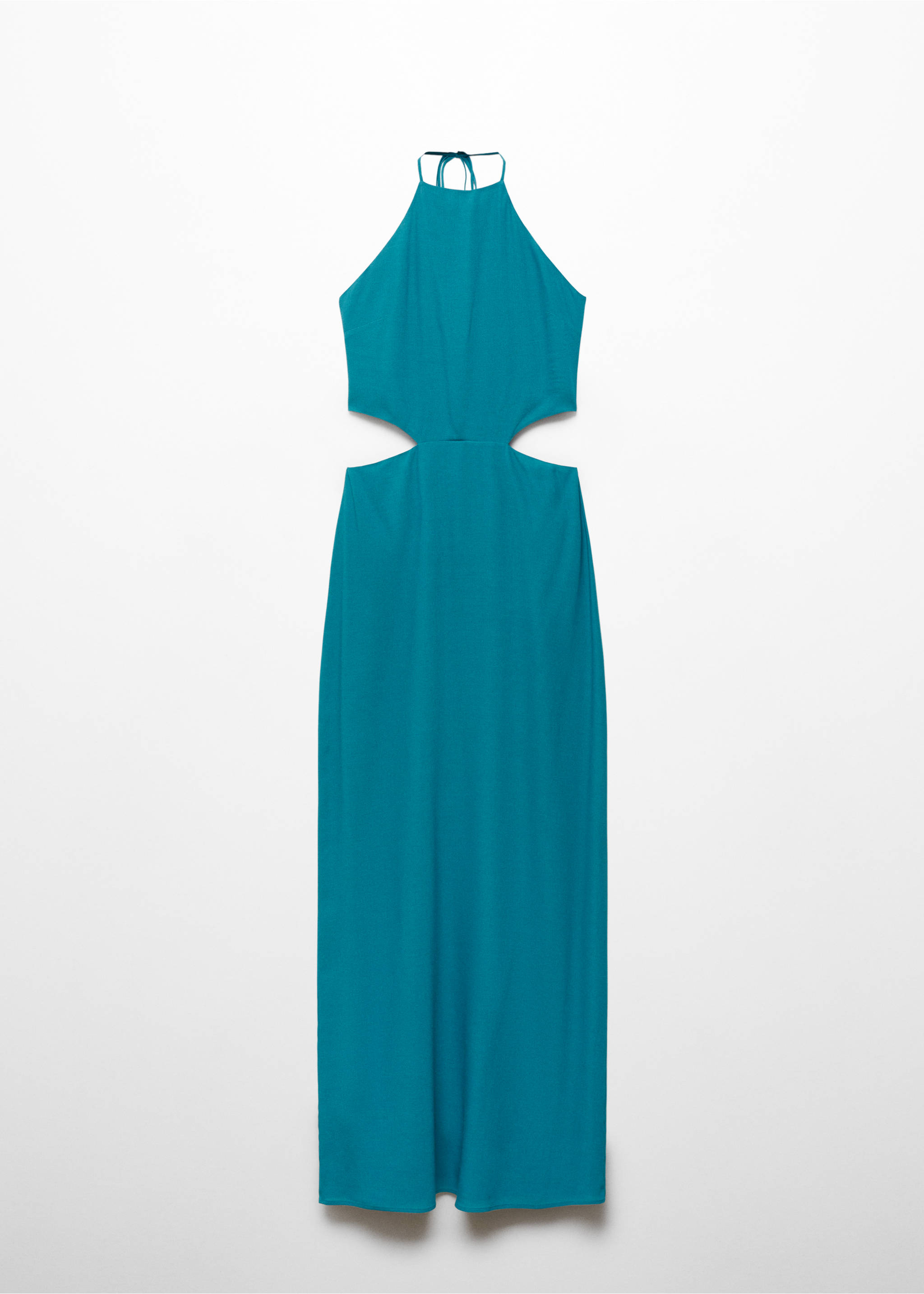 Robe longue halter - Article sans modèle, Turquoise. Ref: 67006767-00.