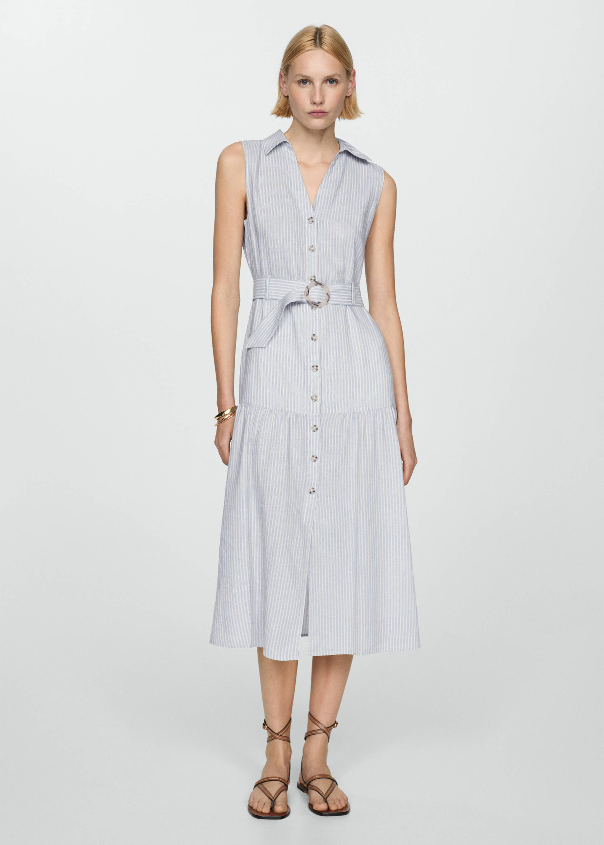 Belt shirt dress - General plane