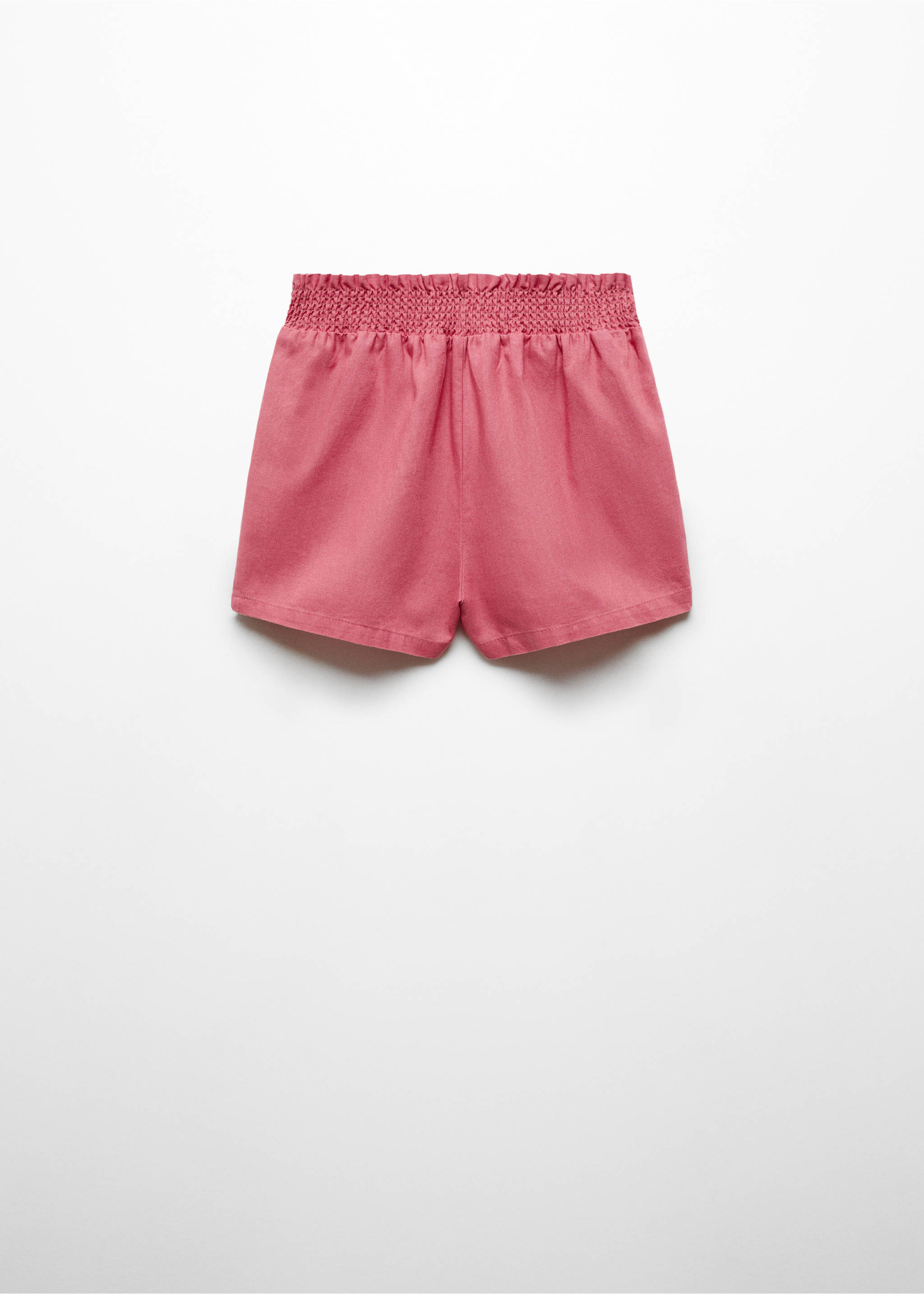 Linen shorts with drawstring waist - Reverse of the article, Strawberry. Ref: 67007118-00.