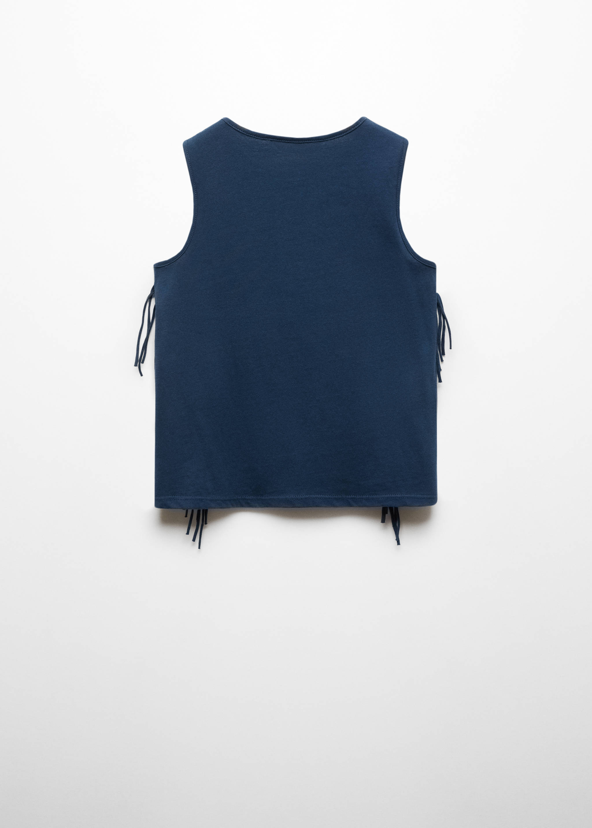 T-shirt coton à franges - Verso de l’article