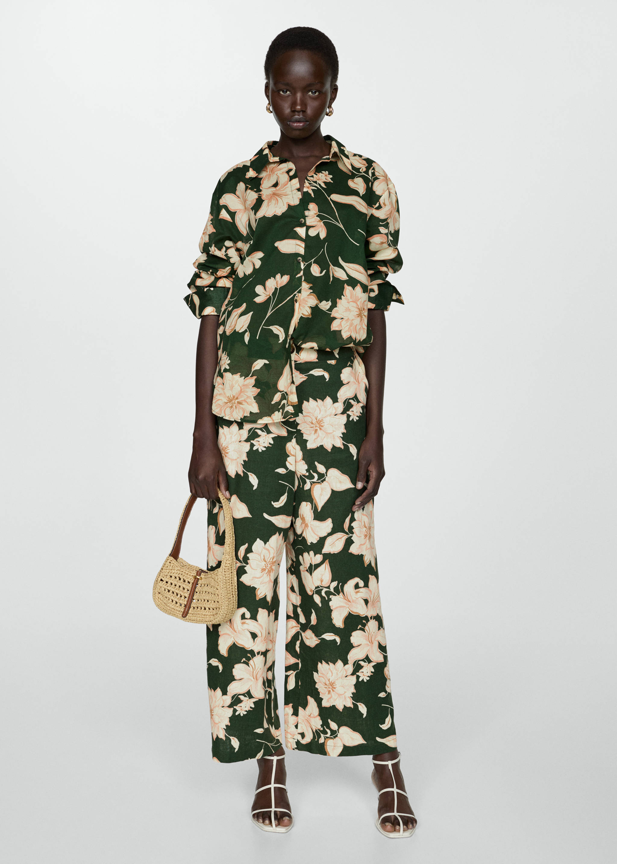 Camisa flores algodón - Plano general