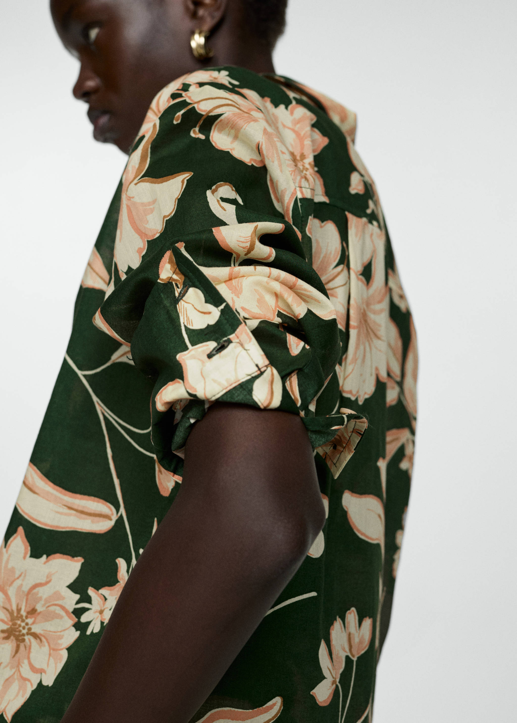 Camisa flores algodón - Detalle del artículo 1