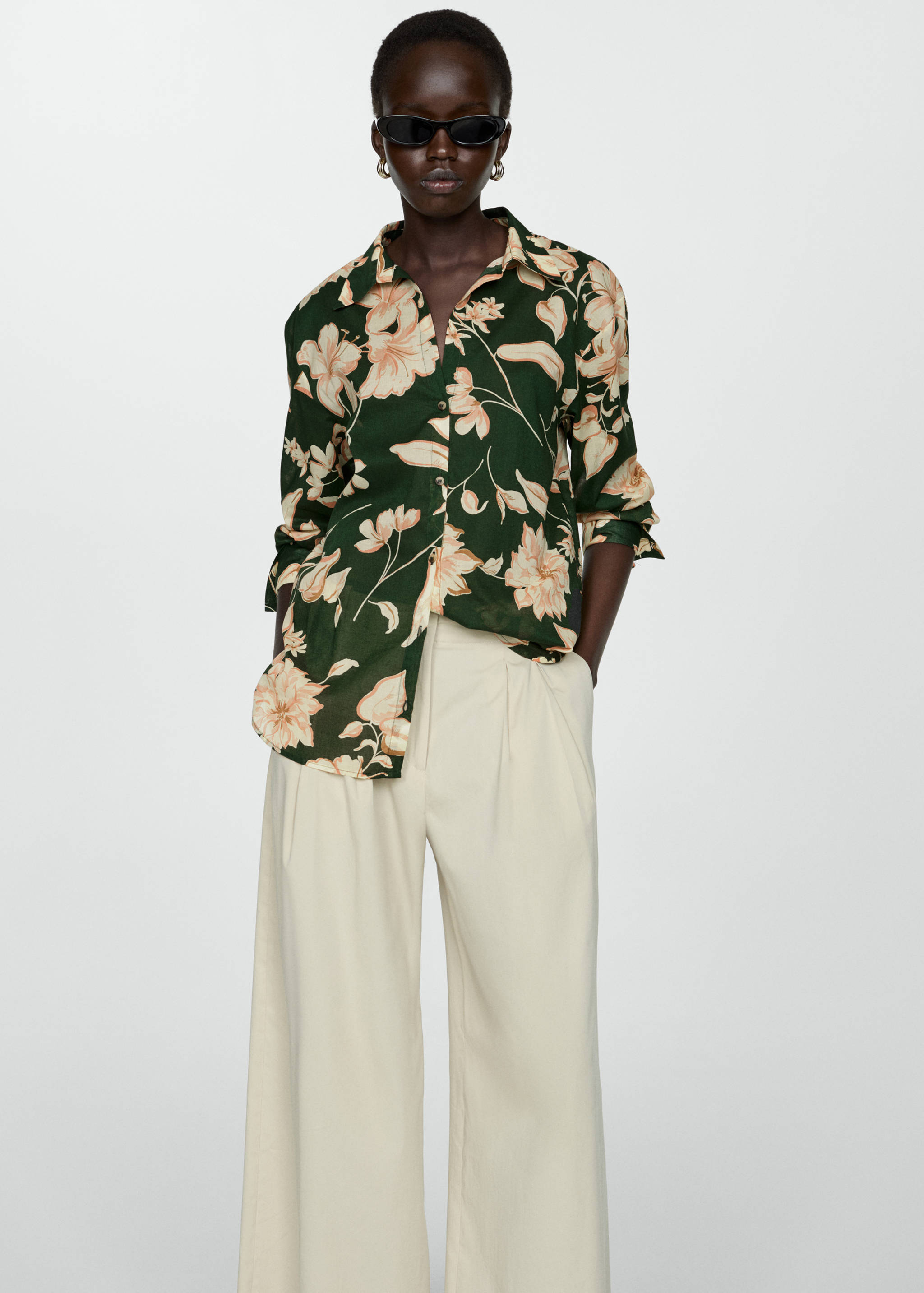 Camisa flores algodón - Detalle del artículo 2