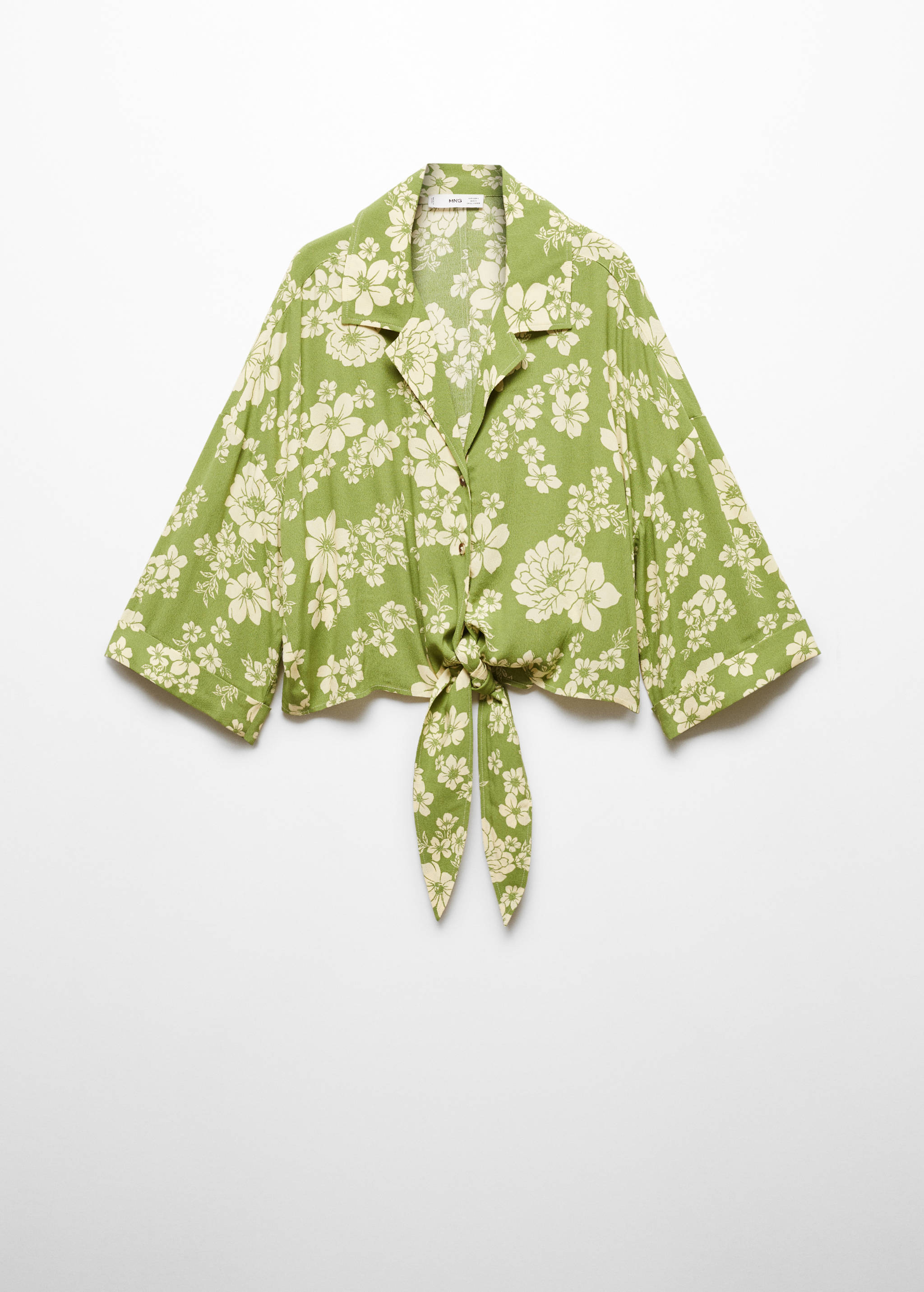 Floral-print shirt with knot detail - Article without model