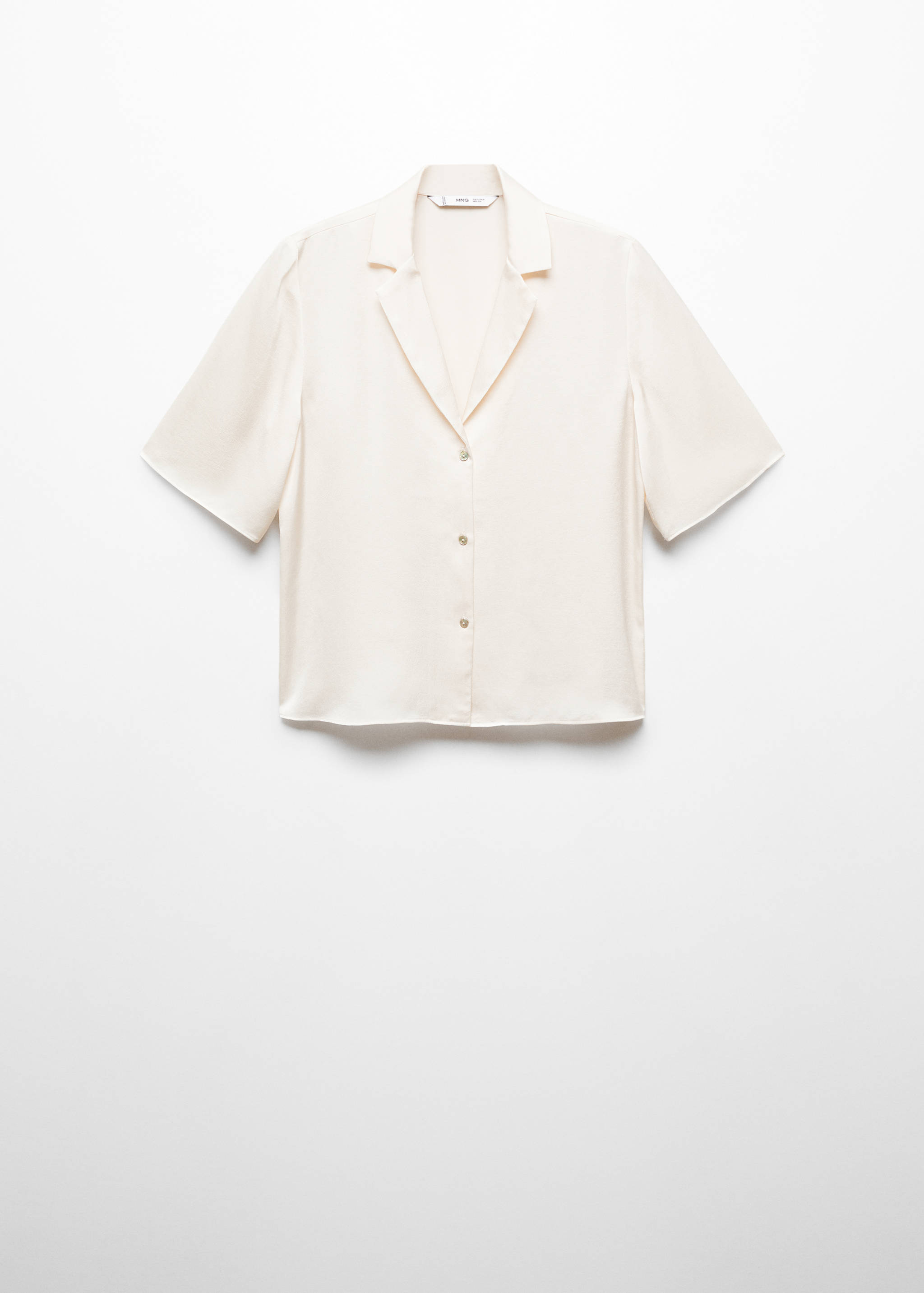 Short-sleeved satin shirt - Article without model