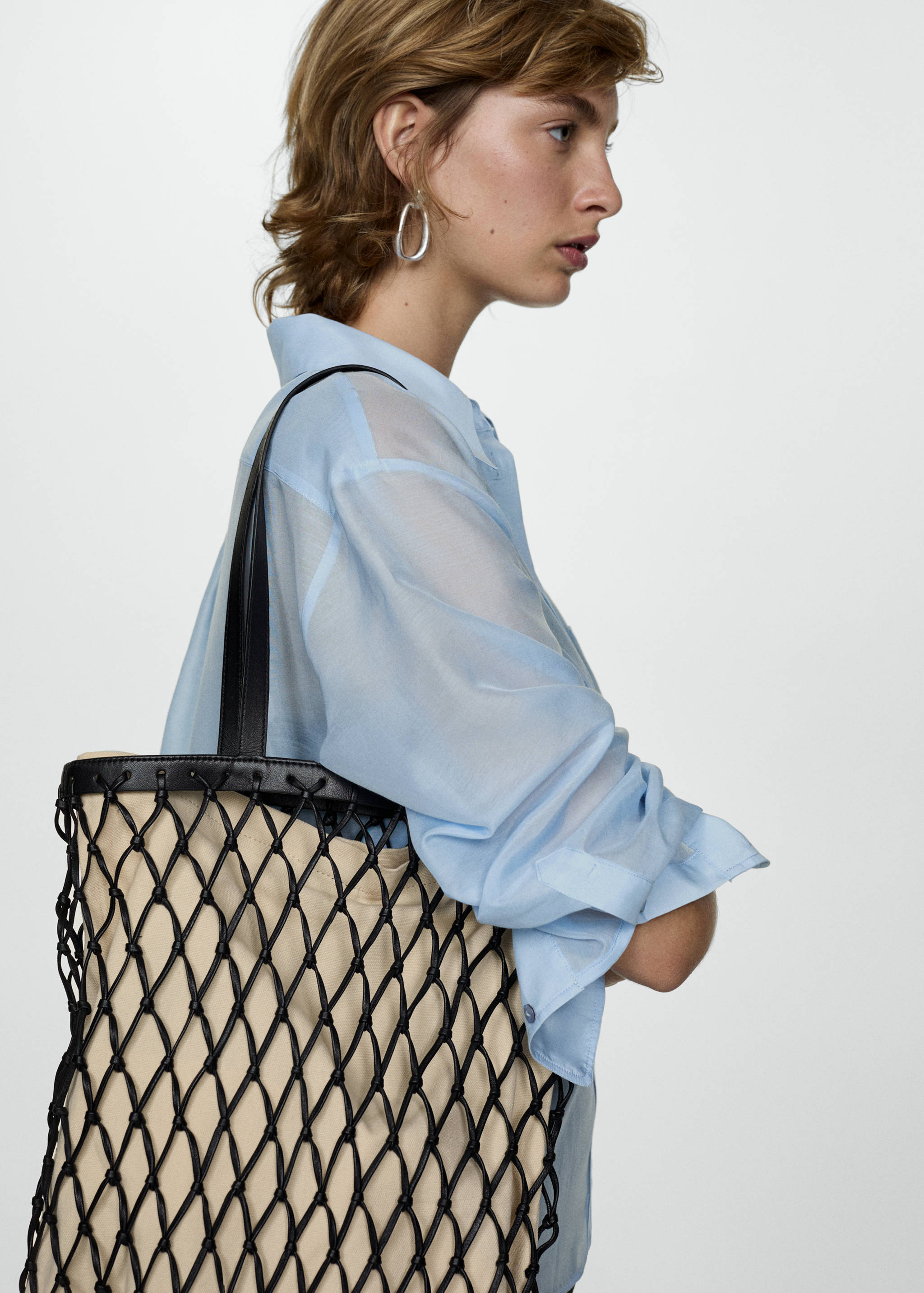 Oversized-Hemd aus Baumwolle mit Seide - Detail des Artikels 1