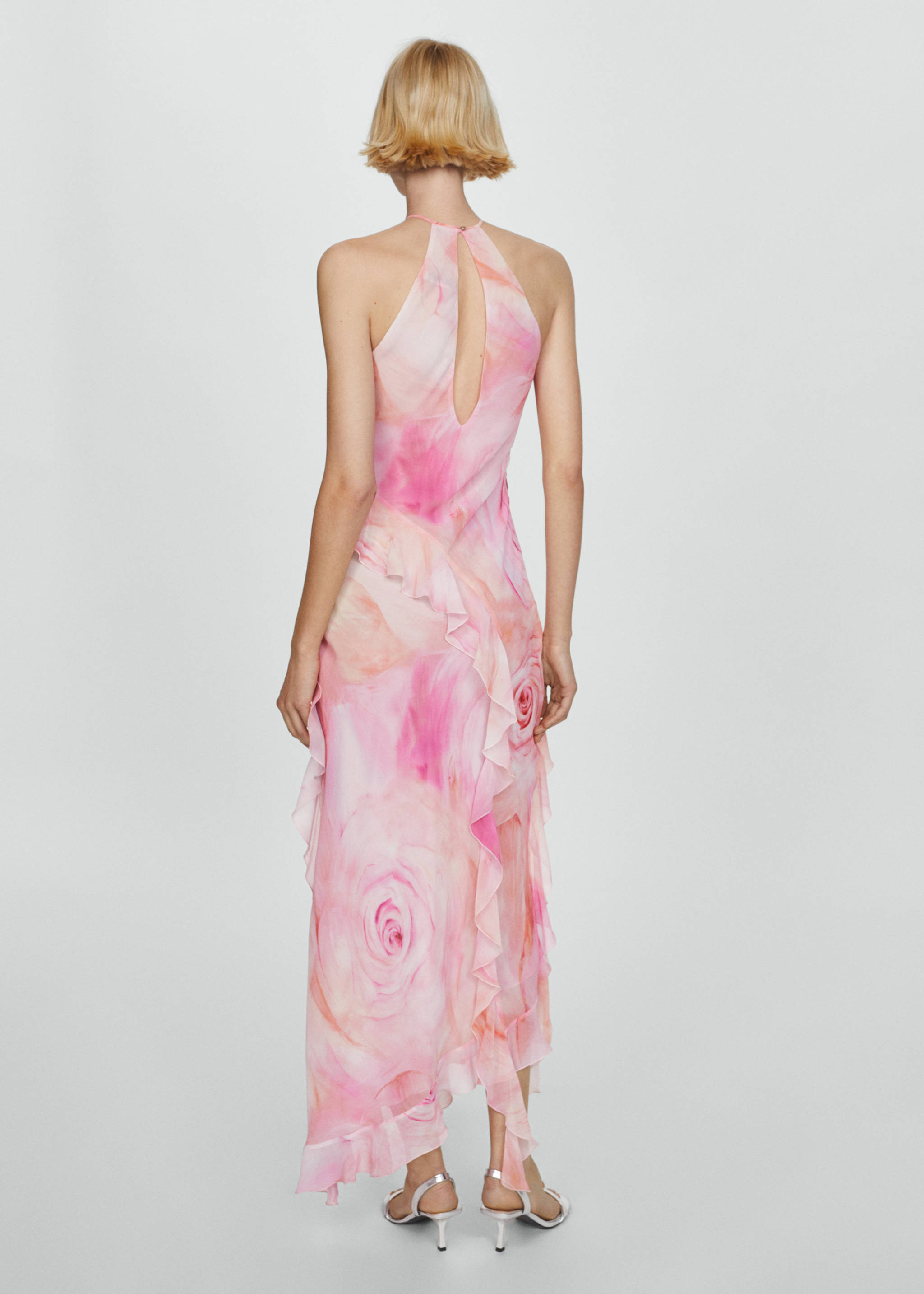 Robe à fleurs volantée - Verso de l’article