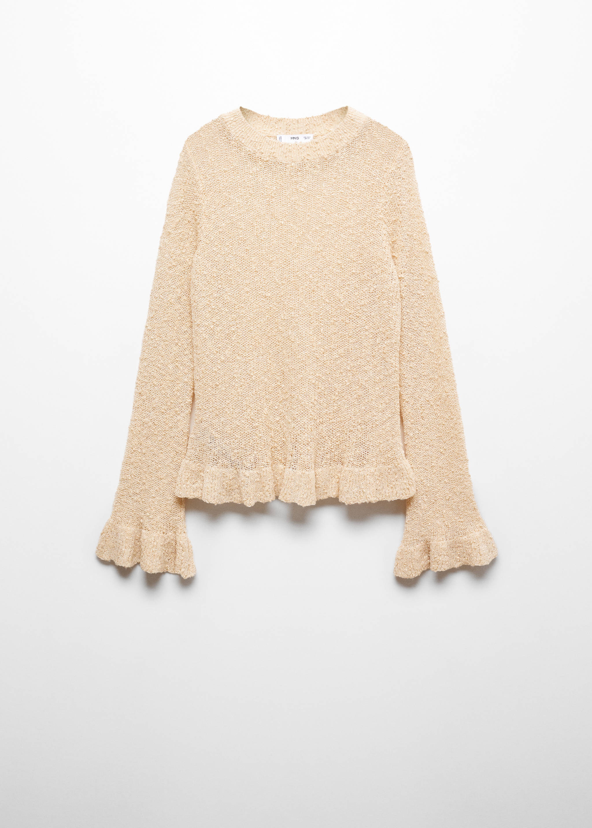 Sweater with ruffled ends - Article without model