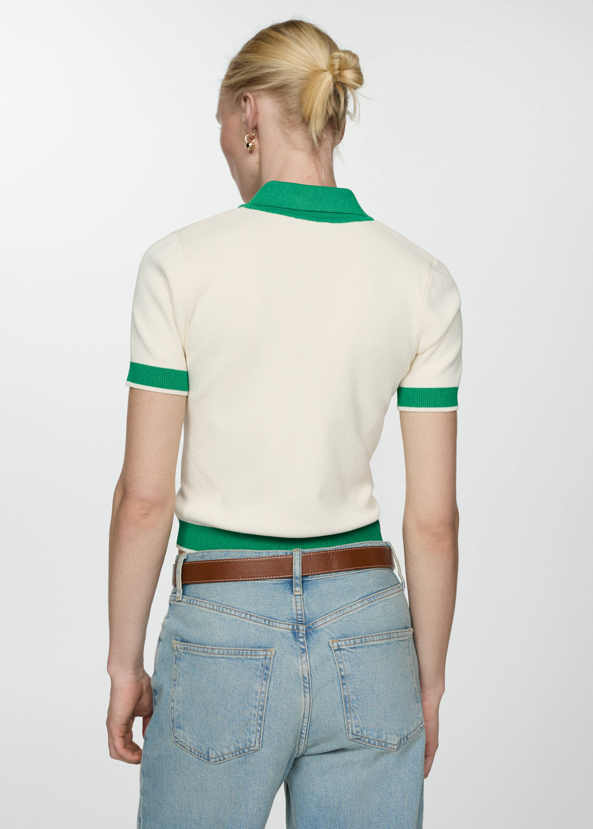 Pull-over maille col polo - Verso de l’article