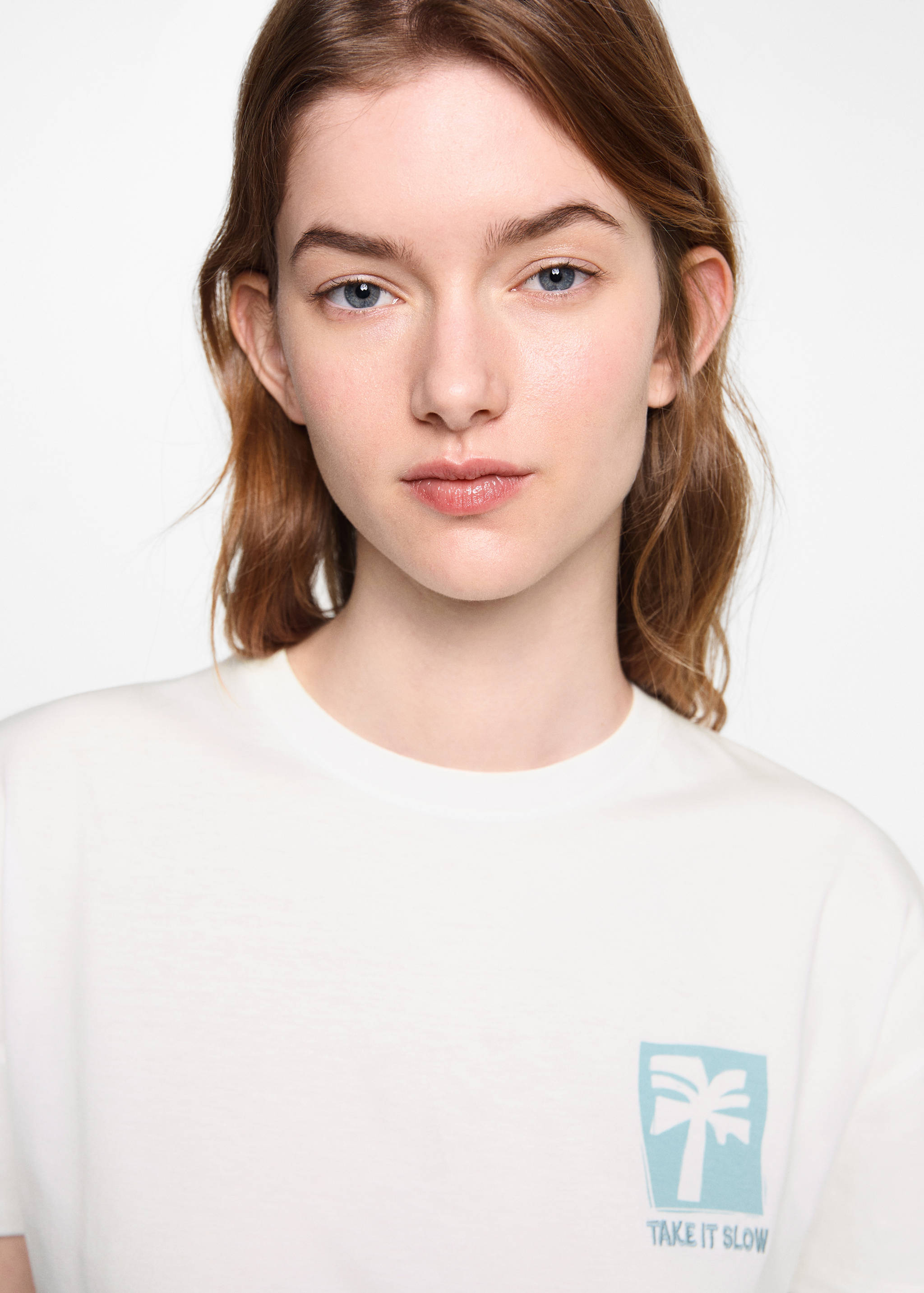 Printed cotton-blend T-shirt - Details of the article 1