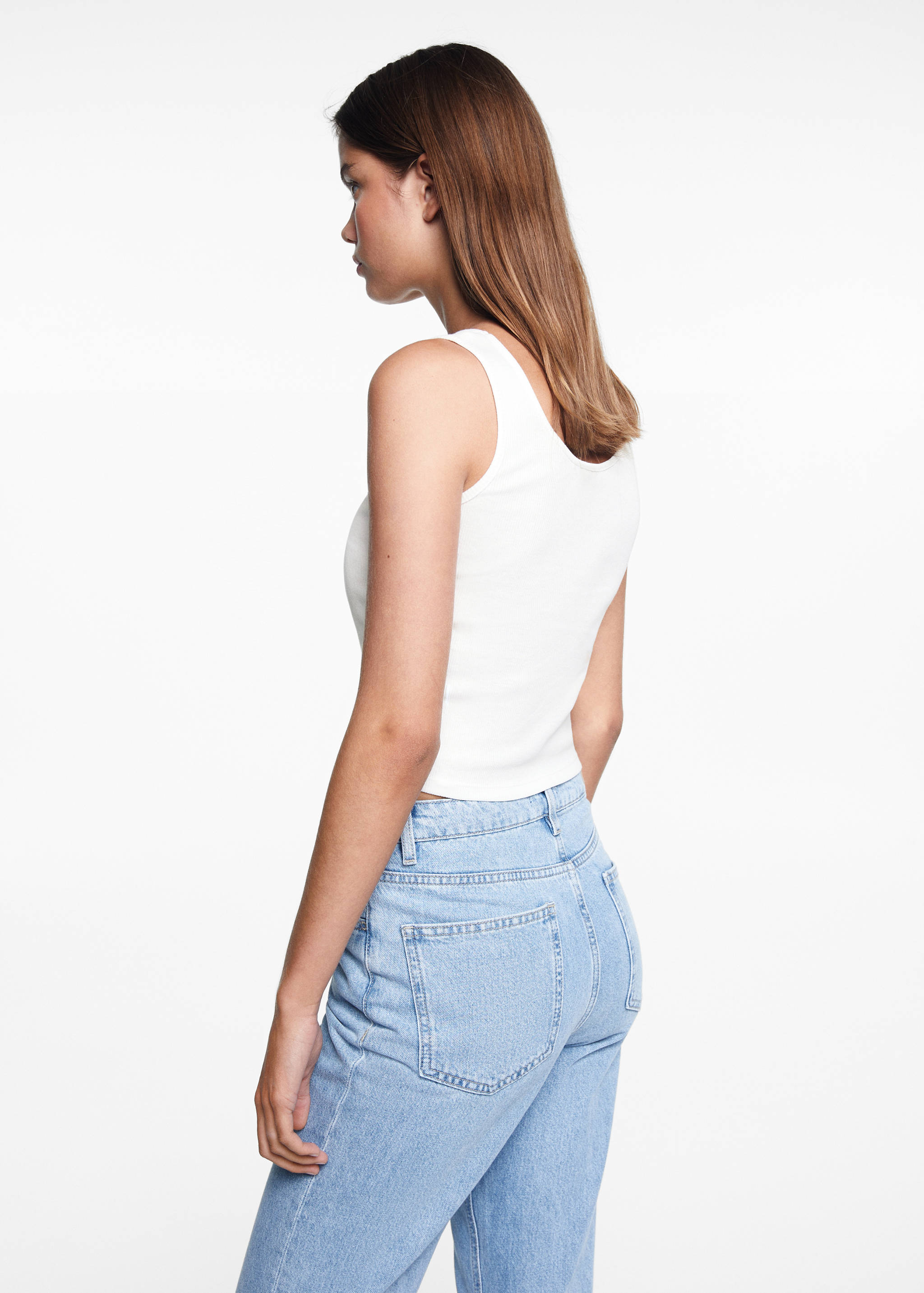 Strap cotton T-shirt - Reverse of the article