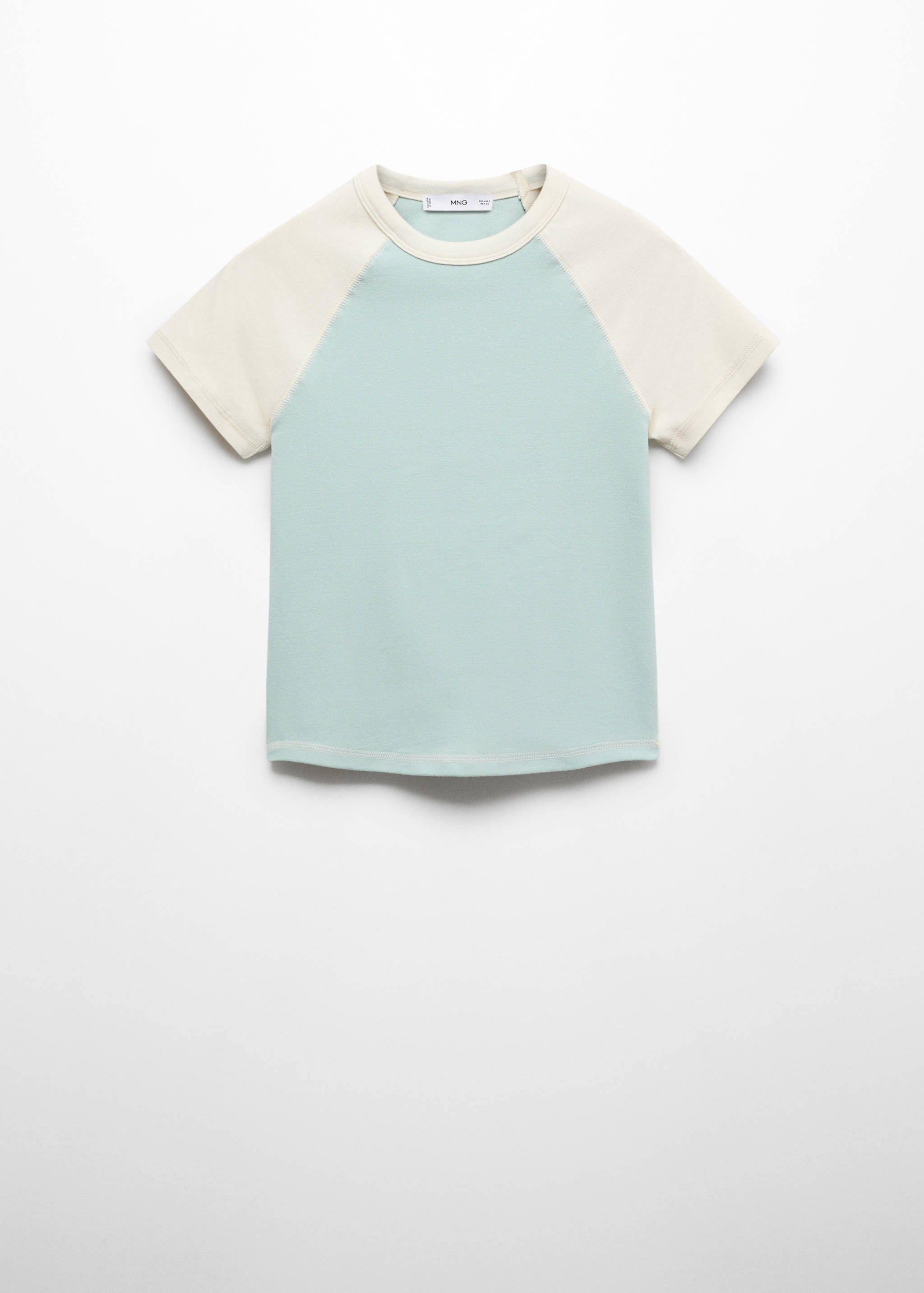 Two-tone cotton t-shirt - Article without model