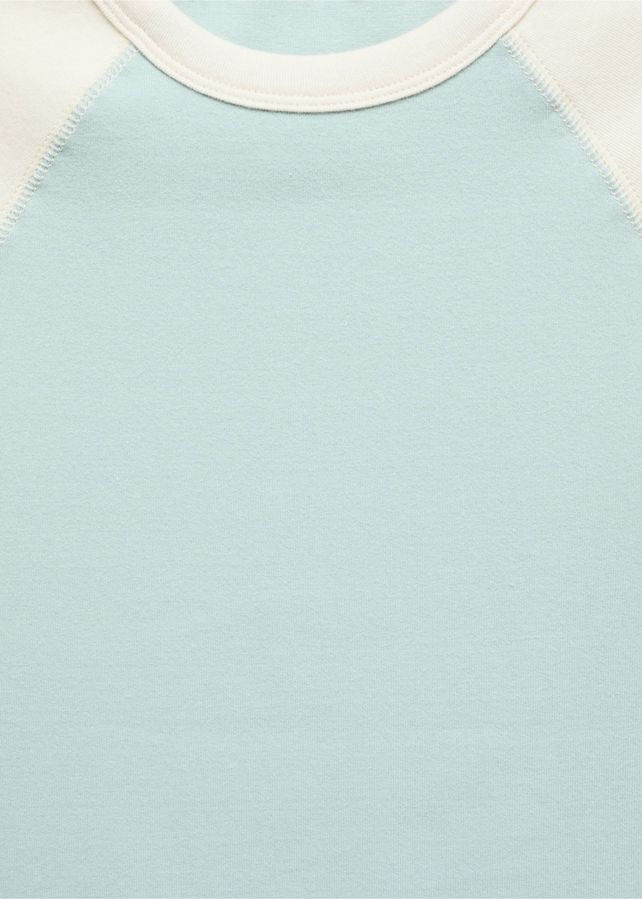 Two-tone cotton t-shirt - Details of the article 8, Night Blue. Ref: 67007933-00.