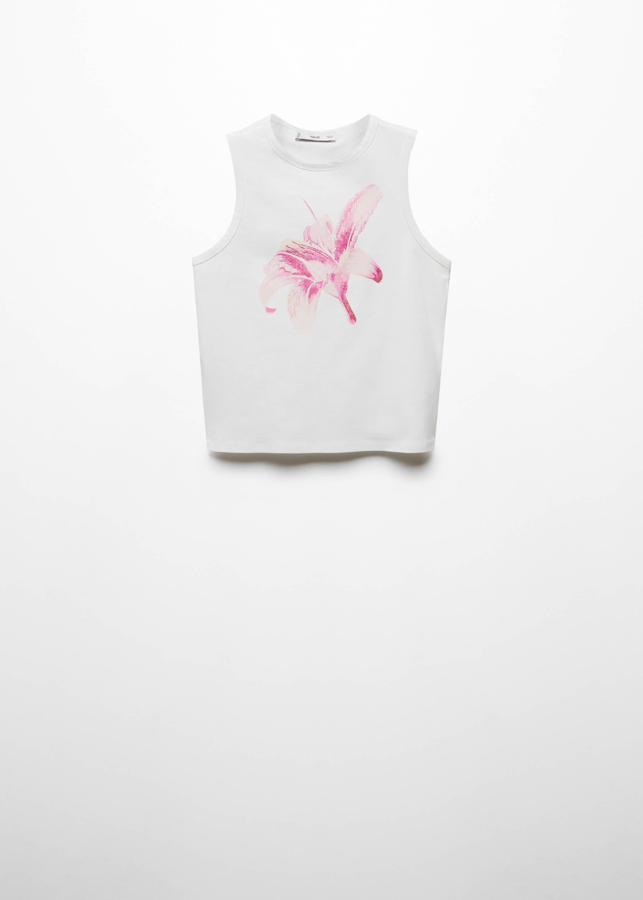 Printed sleeveless top - Article without model