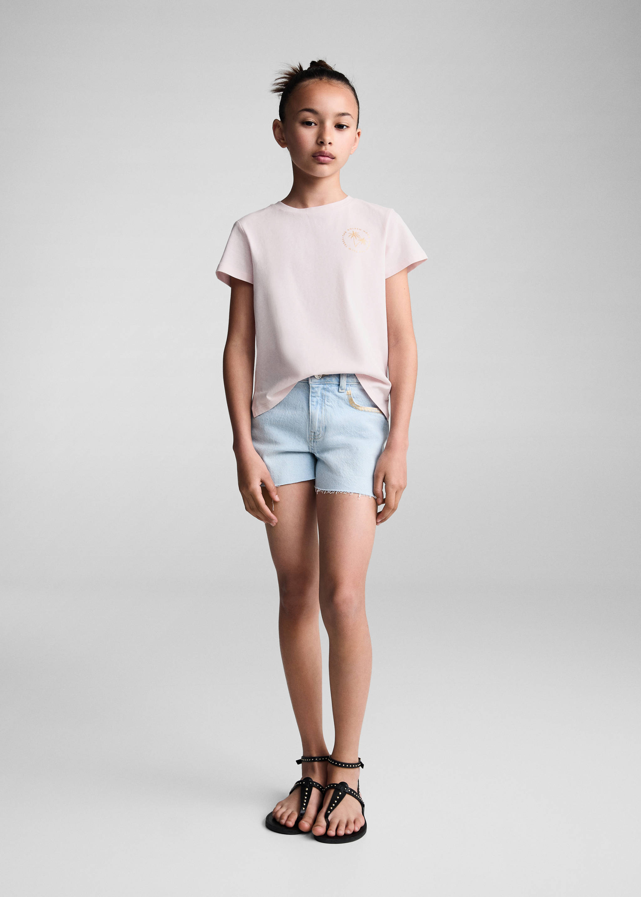 T-Shirt mit Textaufdruck - Allgemeine Ansicht