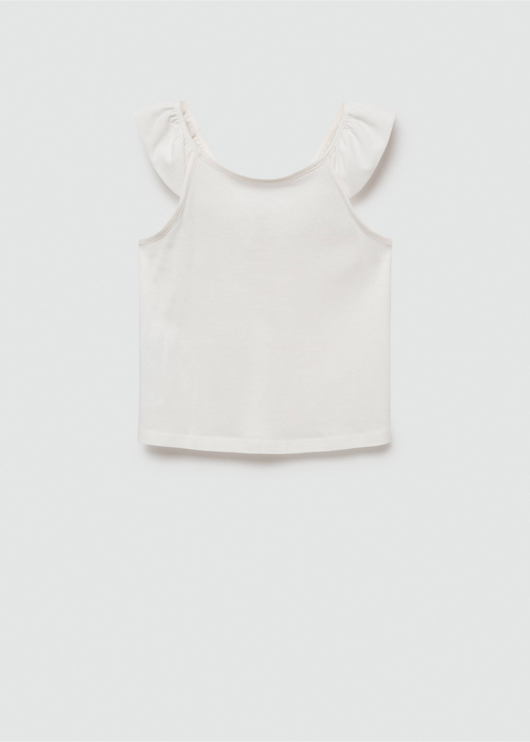 Ruffled strap top - Article without model, Off White. Ref: 67007946-00.