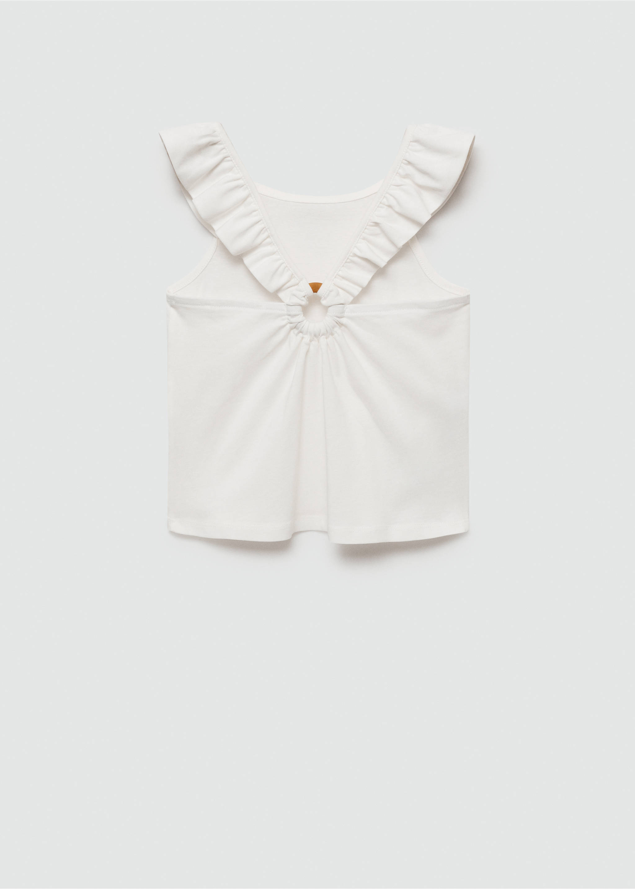 Ruffled strap top - Reverse of the article, Off White. Ref: 67007946-00.