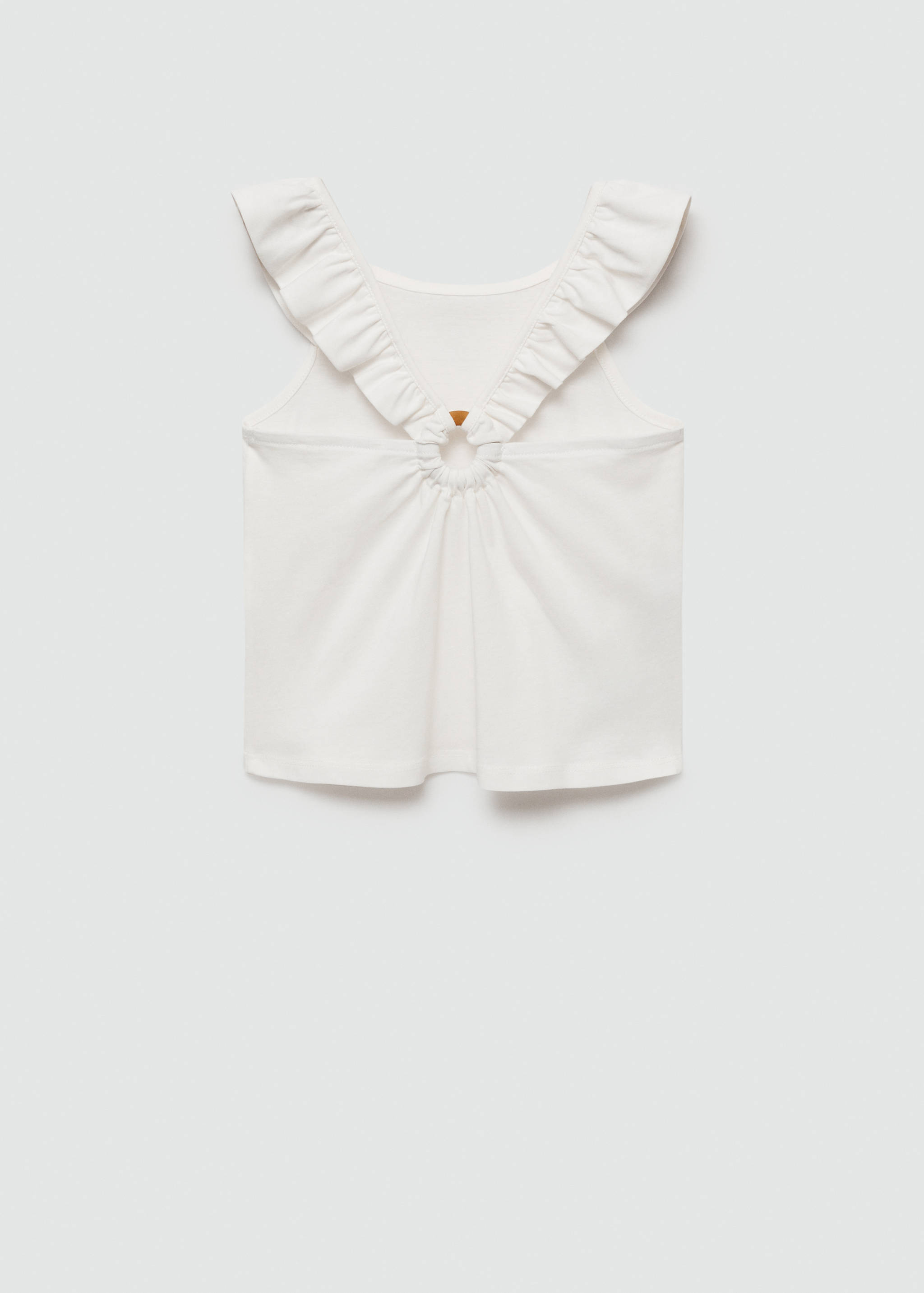 Ruffled strap top - Reverse of the article